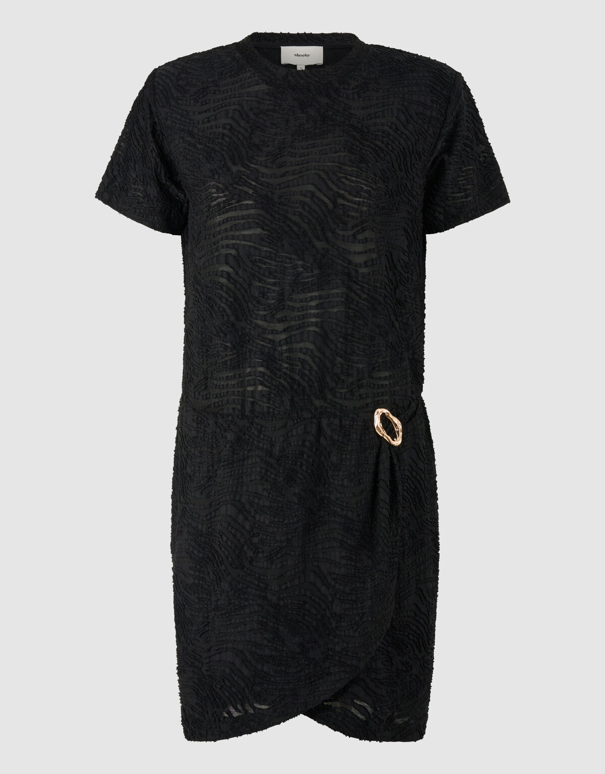 Zebra-Jersey-Kleid Schwarz SHOEBY WOMEN
