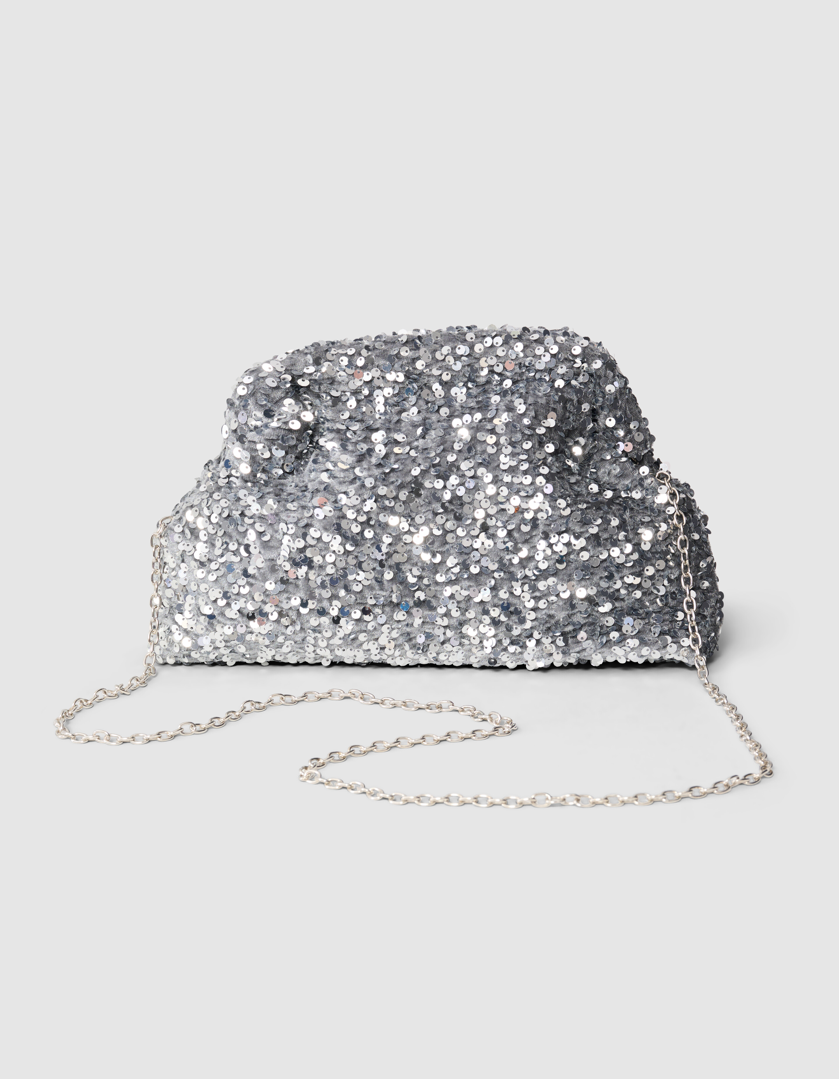 Sequin Clutch Silber SHOEBY ACCESSOIRES