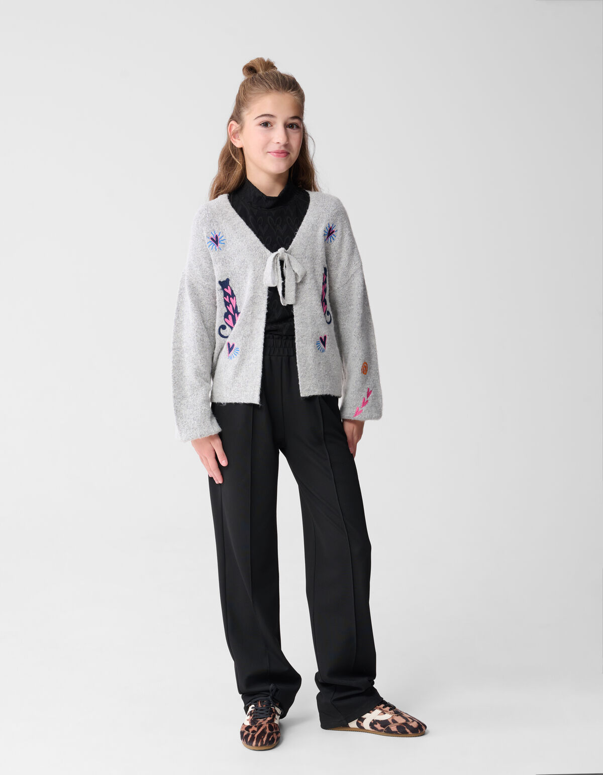 Basic Wide Leg Hose Schwarz SHOEBY GIRLS