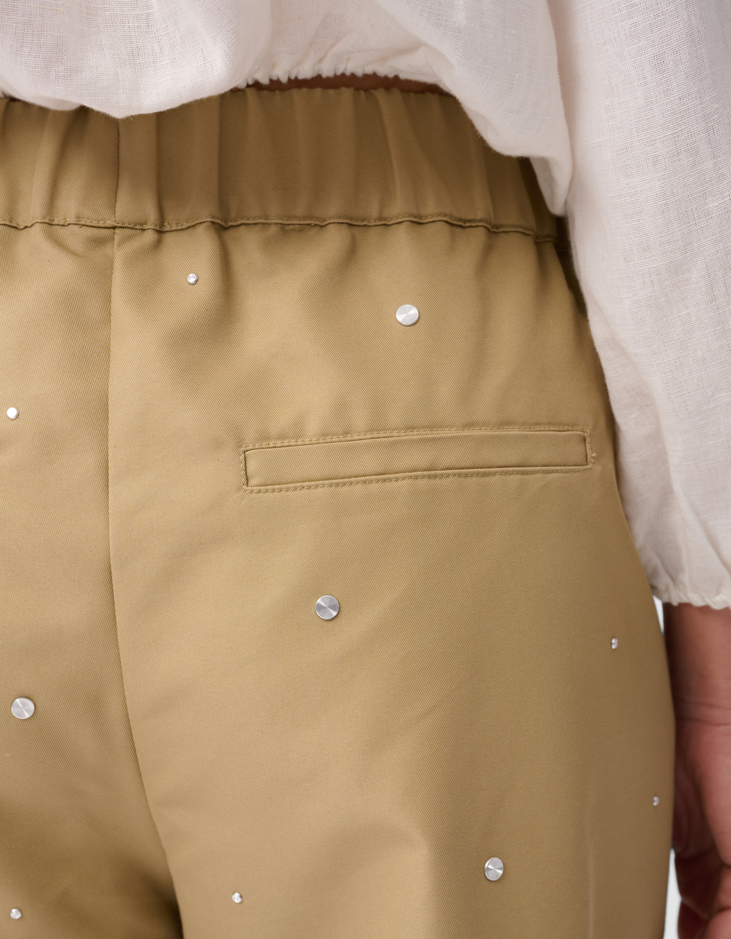 Studs Wide Leg Trousers Sand By Mieke SHOEBY WOMEN