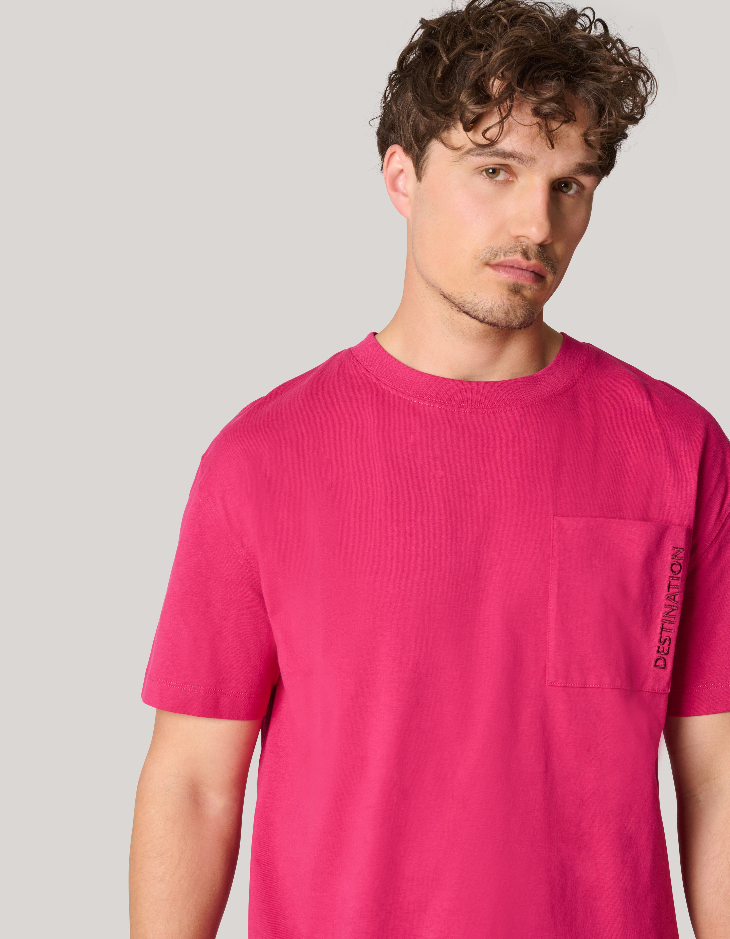 Stickerei-T-Shirt Rot SHOEBY MEN