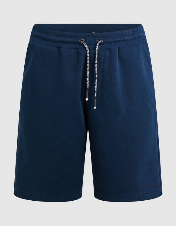 Piqu&eacute; Logo Shorts Blau SHOEBY MEN