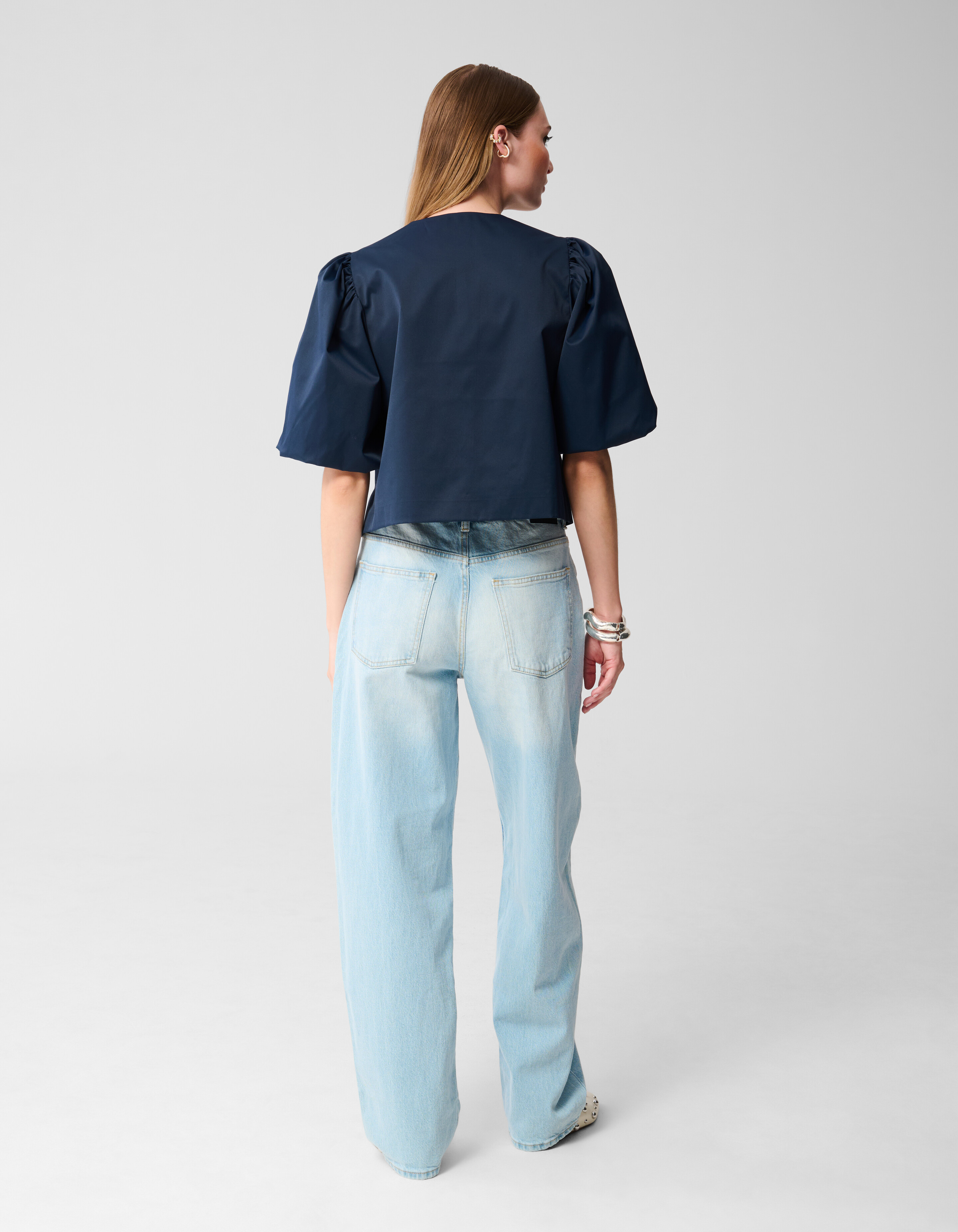 Puffbluse Dunkelblau SHOEBY WOMEN