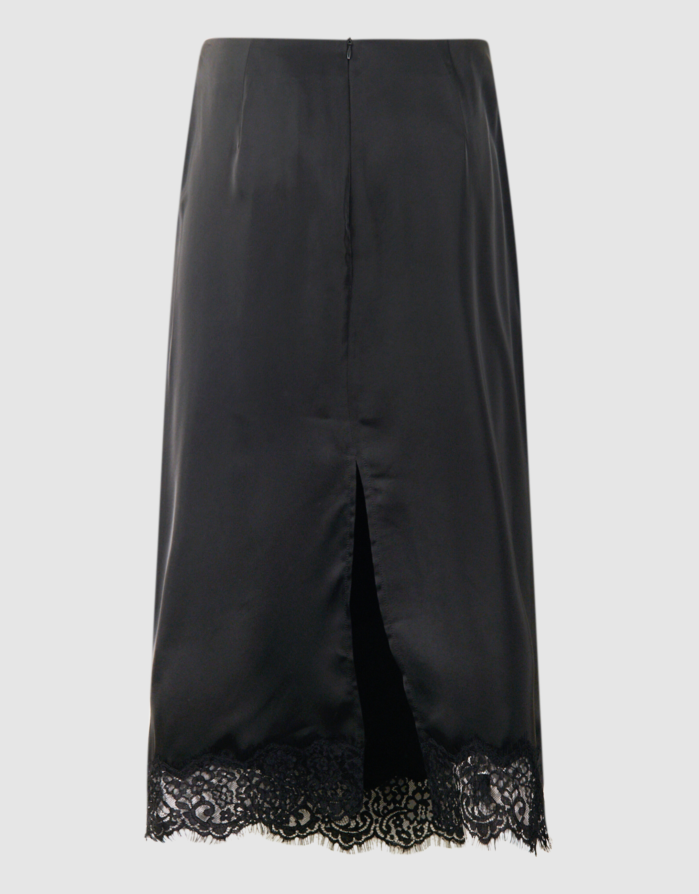 Kante Satin Maxi Rock Schwarz SHOEBY WOMEN