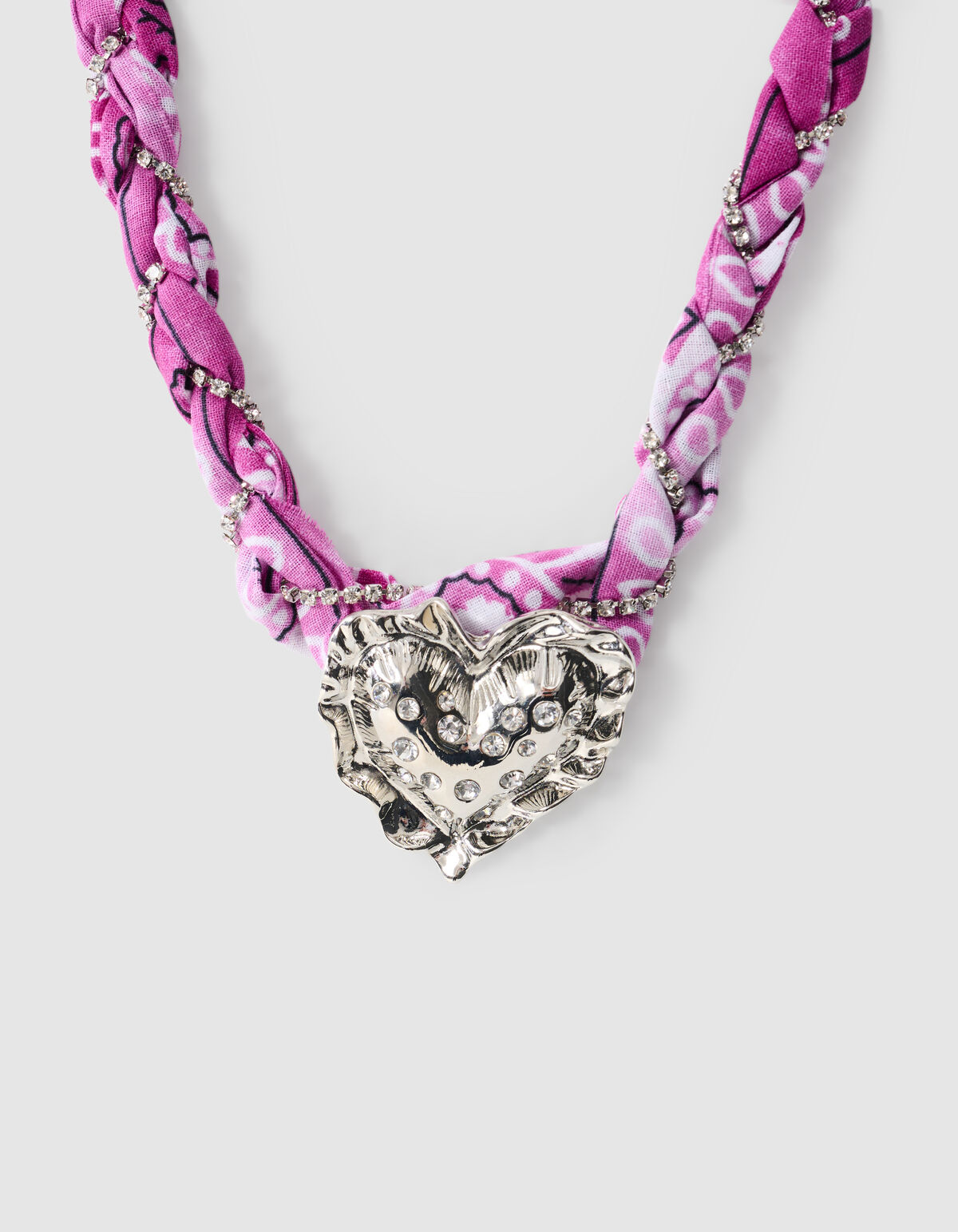 Bandana Puffed Heart Halskette Lila SHOEBY ACCESSOIRES