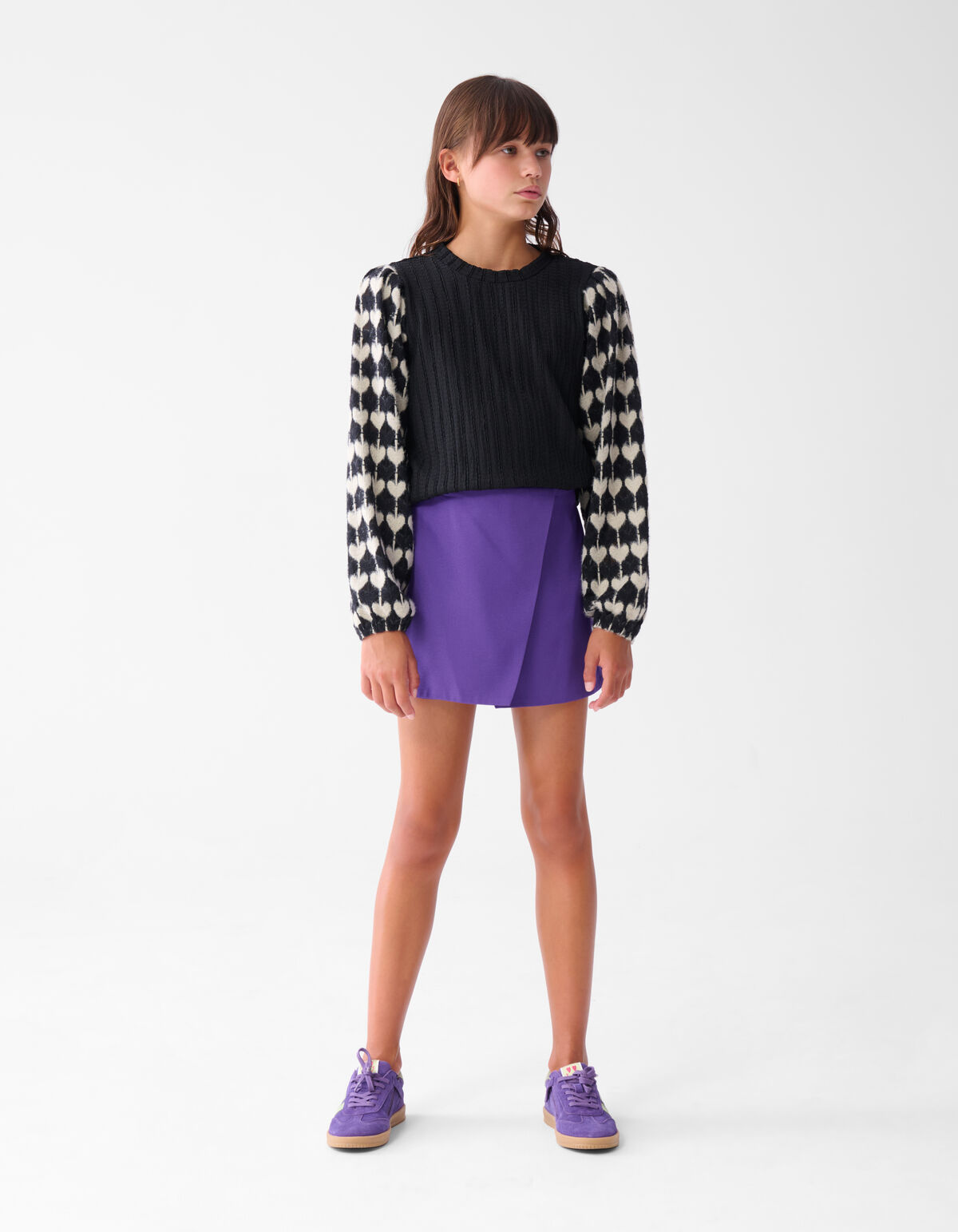 Herz-Mix-Top Schwarz SHOEBY GIRLS