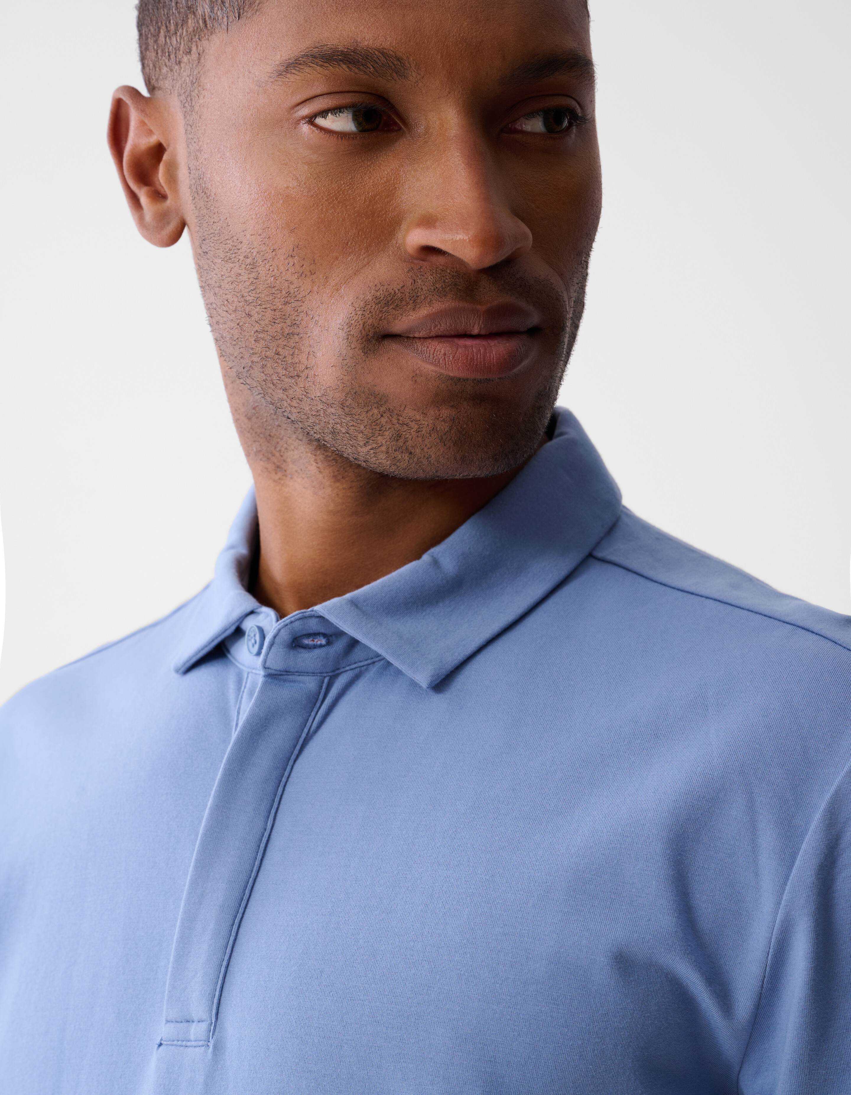 Jersey-Polo in Hellblau SHOEBY MEN