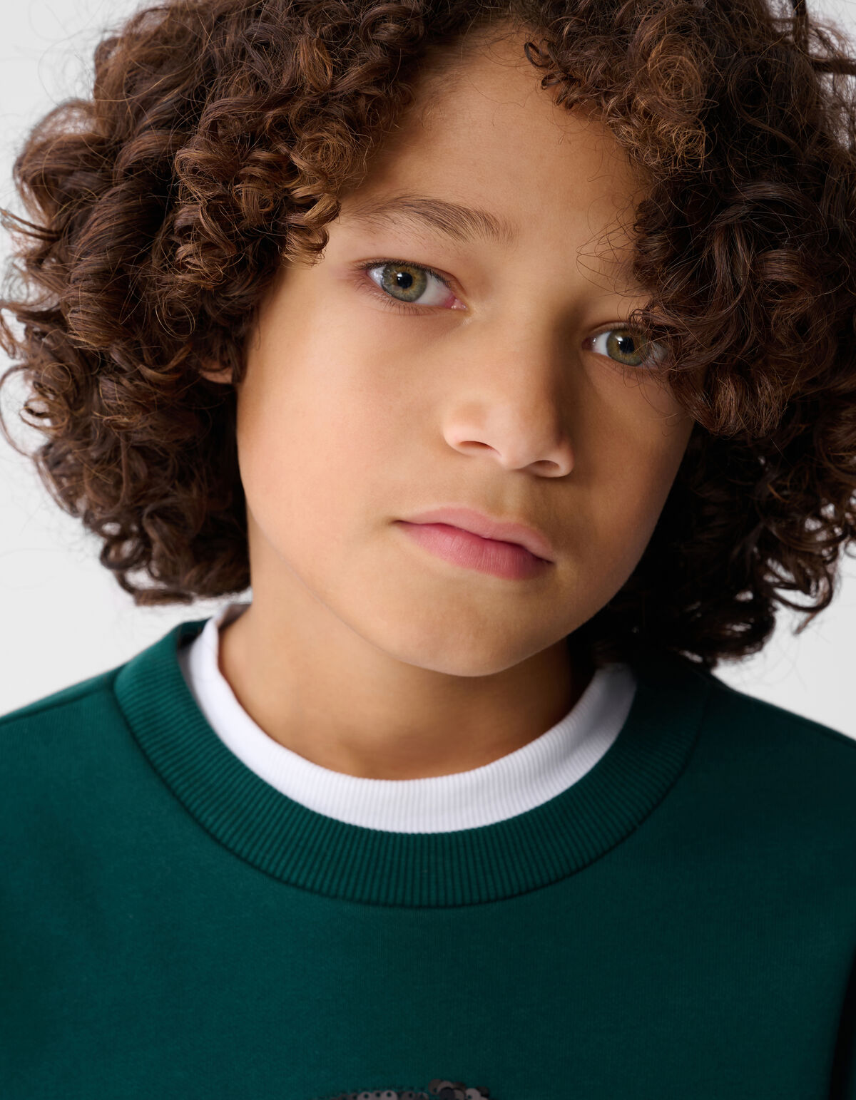 Zwei-Wege-Paillettenpullover Dunkelgr&uuml;n SHOEBY BOYS