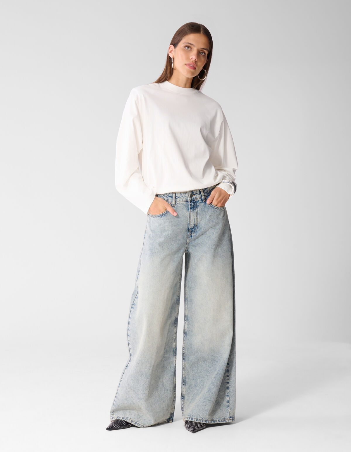 Jeans mit geschwungener Weiter Passform Mediumston SHOEBY WOMEN