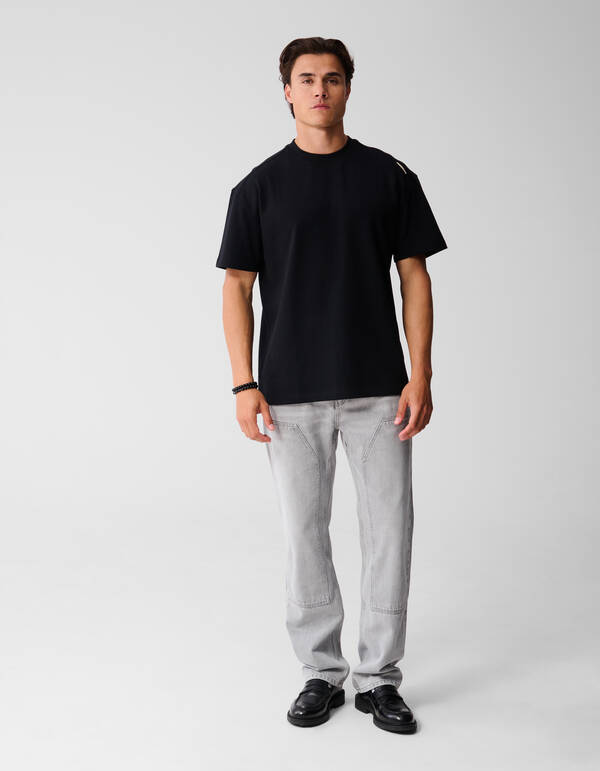 Basis Relaxed Fit T-Shirt Schwarz SHOEBY MEN