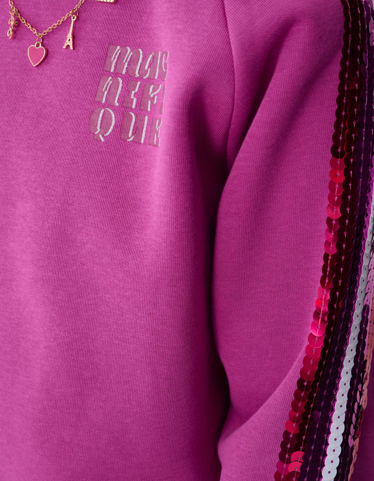 Sportlicher Paillettenpullover Rosa SHOEBY GIRLS