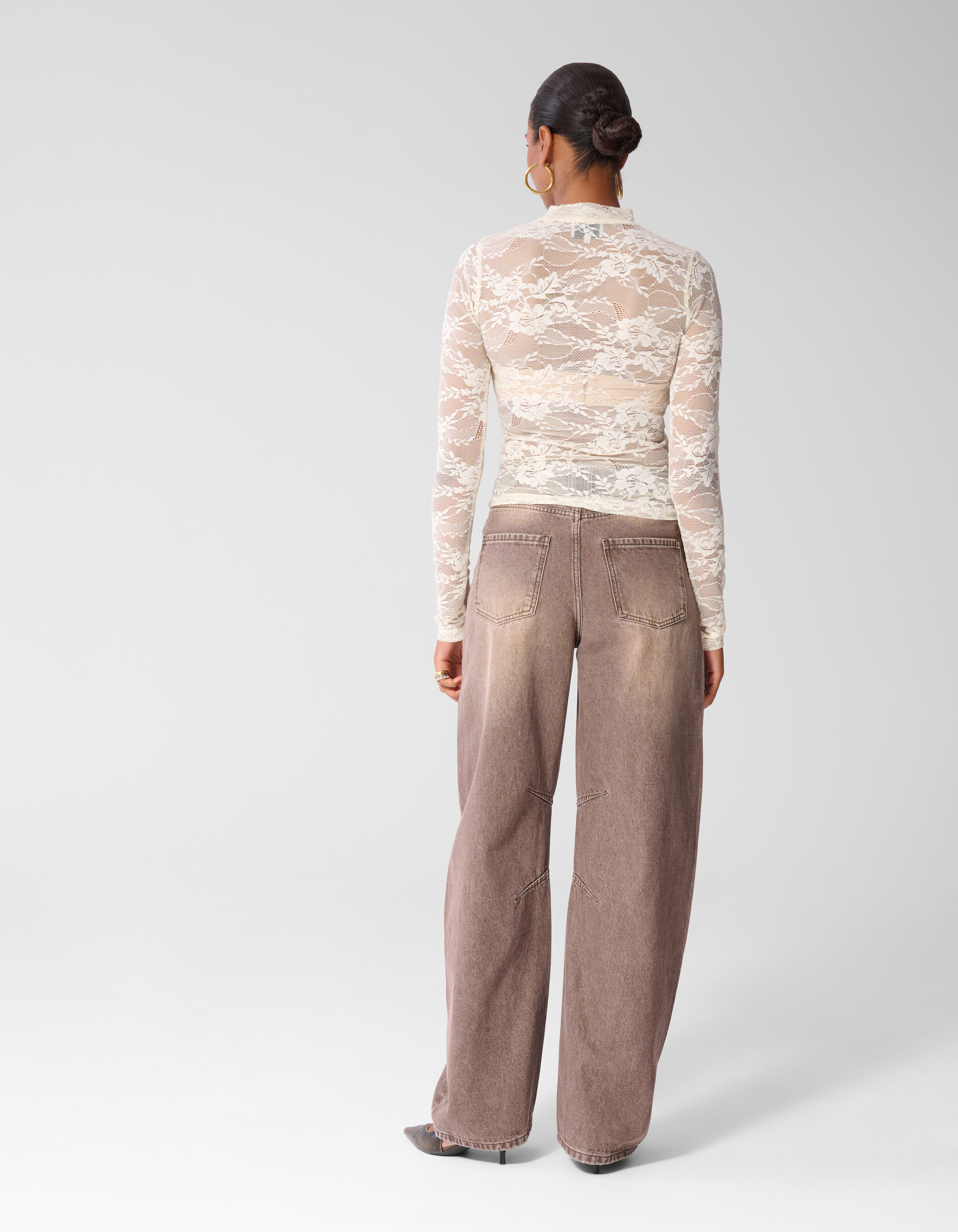 Lace Top Ecru SHOEBY WOMEN