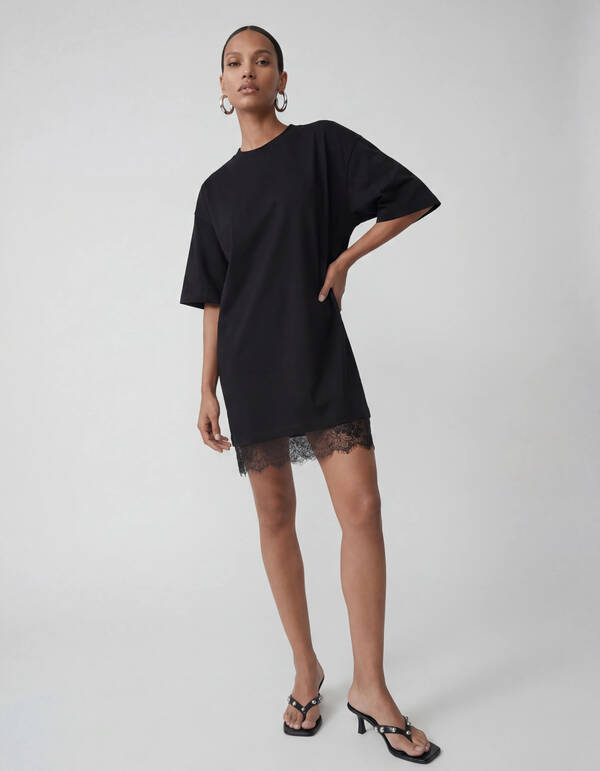 Kanten Mini Kleid Schwarz SHOEBY WOMEN