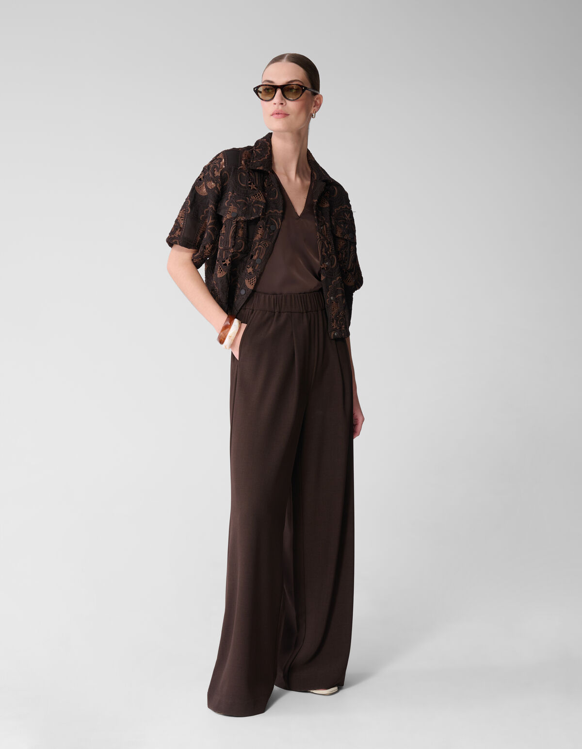 Weite-Hosen-Passform Dunkelbraune Hose von Mieke SHOEBY WOMEN