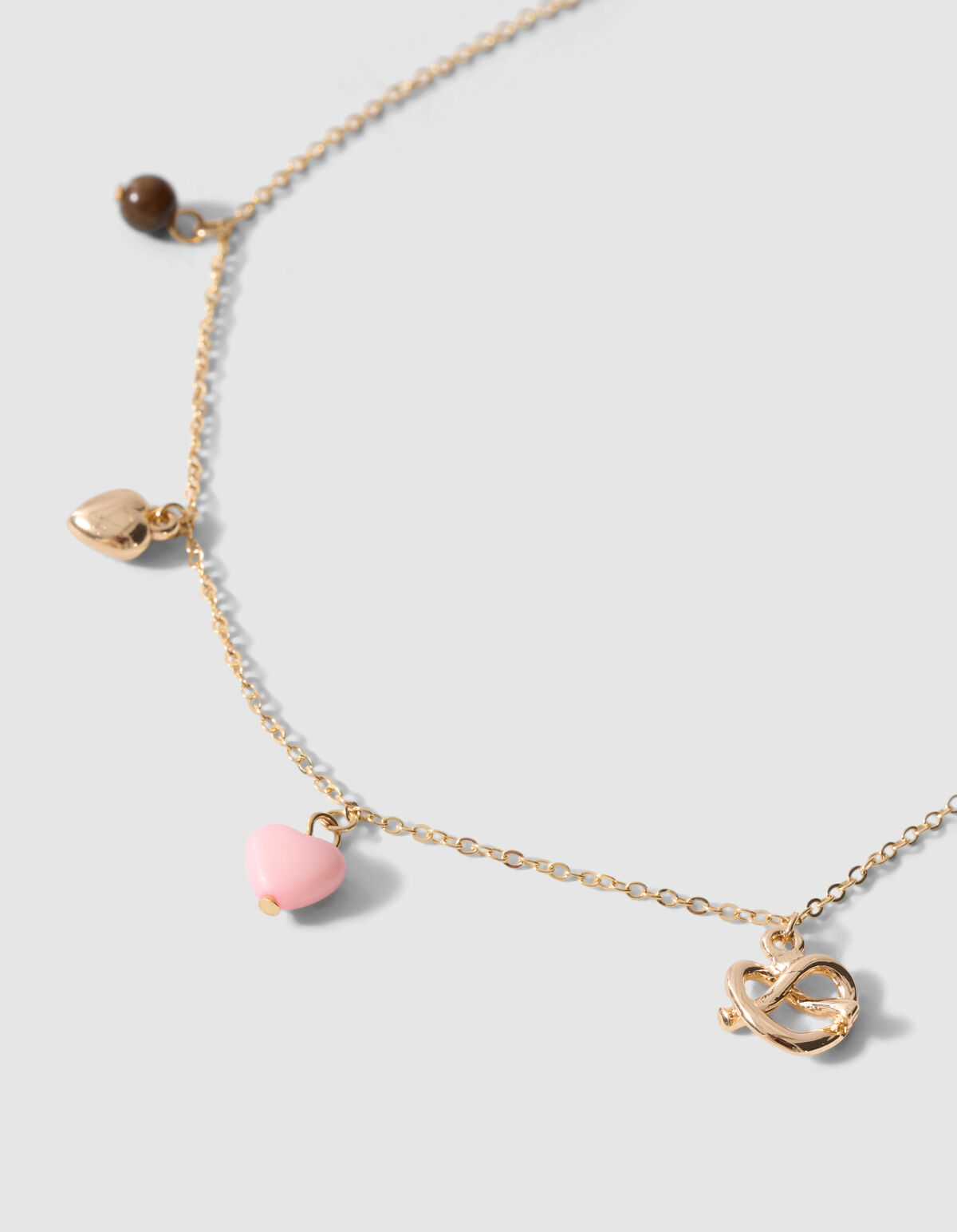 Brezel-Anh&auml;nger-Halskette Gold SHOEBY ACCESSOIRES