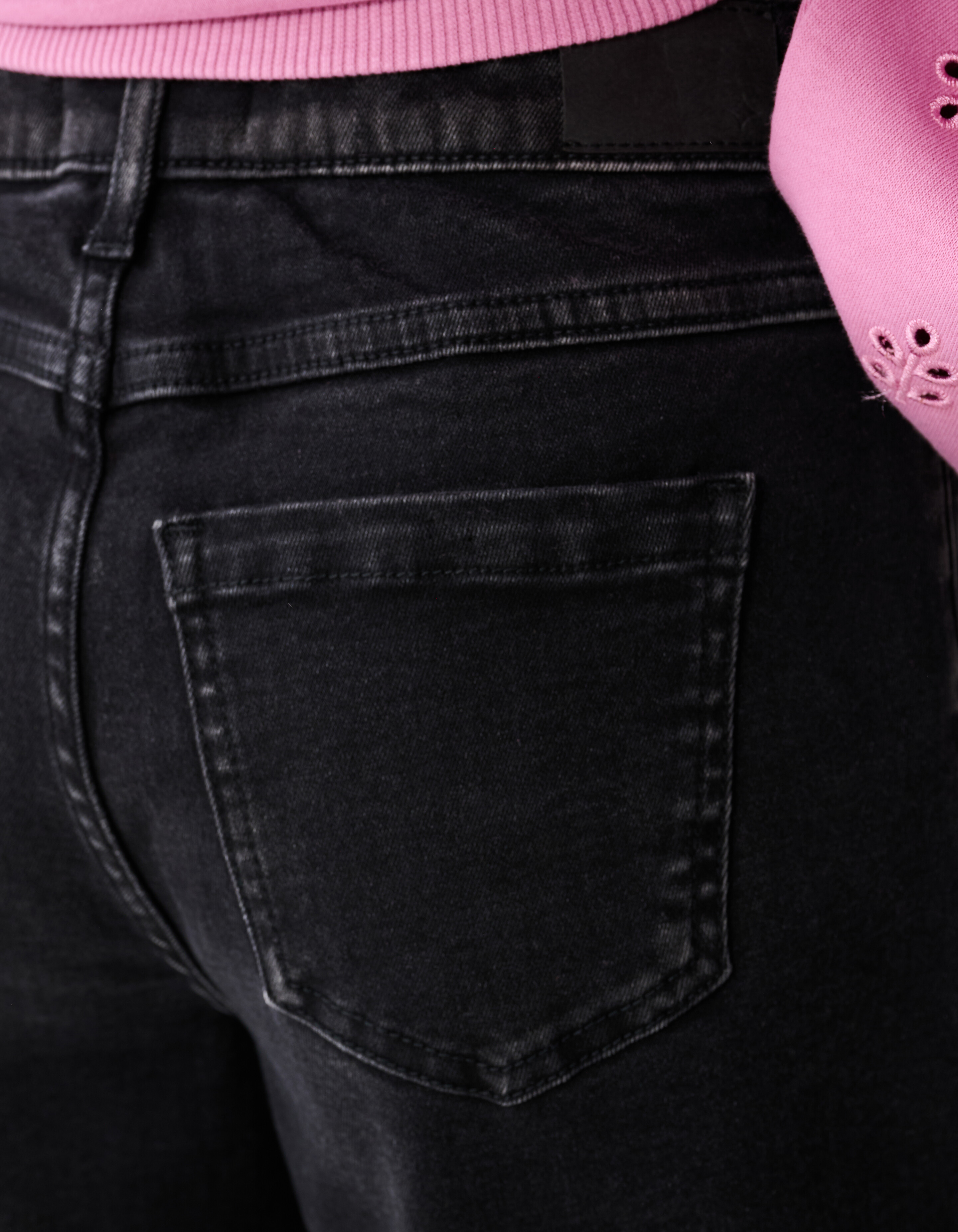 Shiny Heart Gerade Passform Jeans Schwarz SHOEBY GIRLS