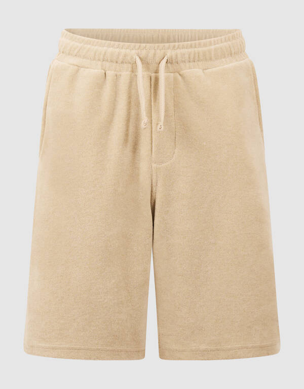 Frottee Relaxed Fit Shorts Beige SHOEBY BOYS