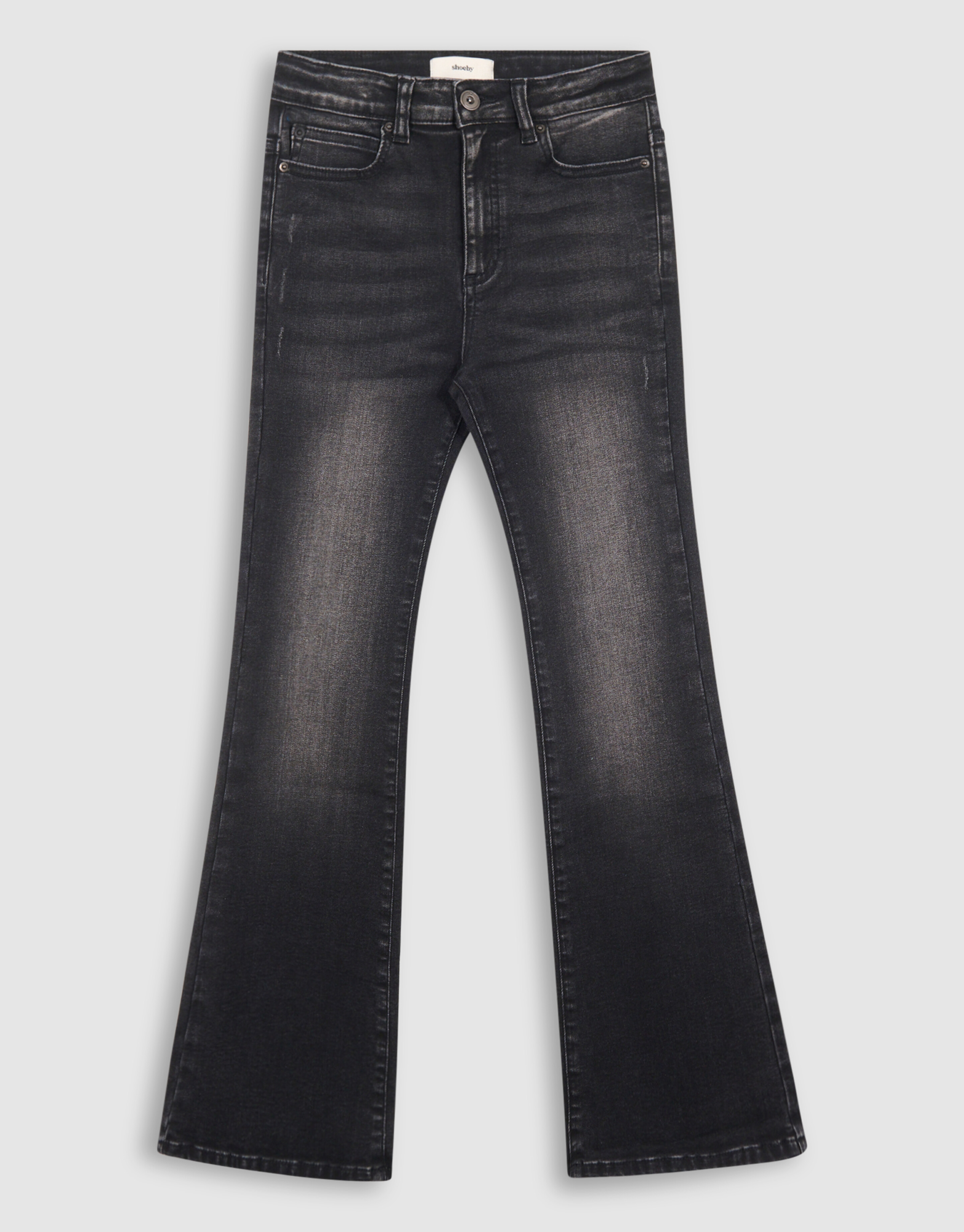 Flared Denim Jeans Schwarz SHOEBY GIRLS