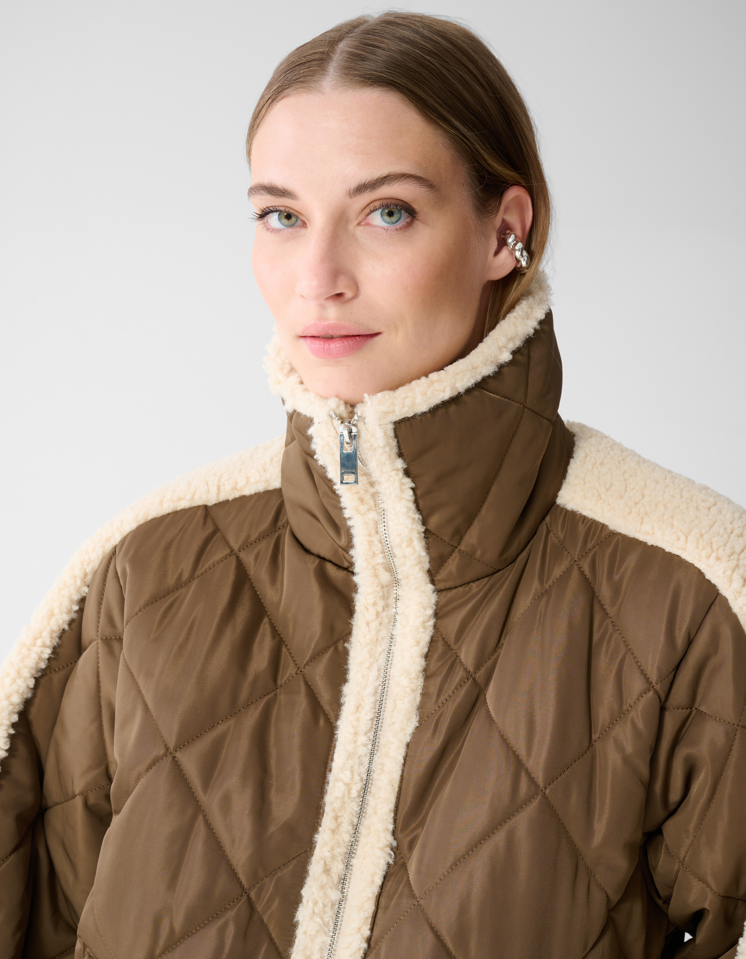 Weiche wattierte Jacke Braun/Beige SHOEBY WOMEN