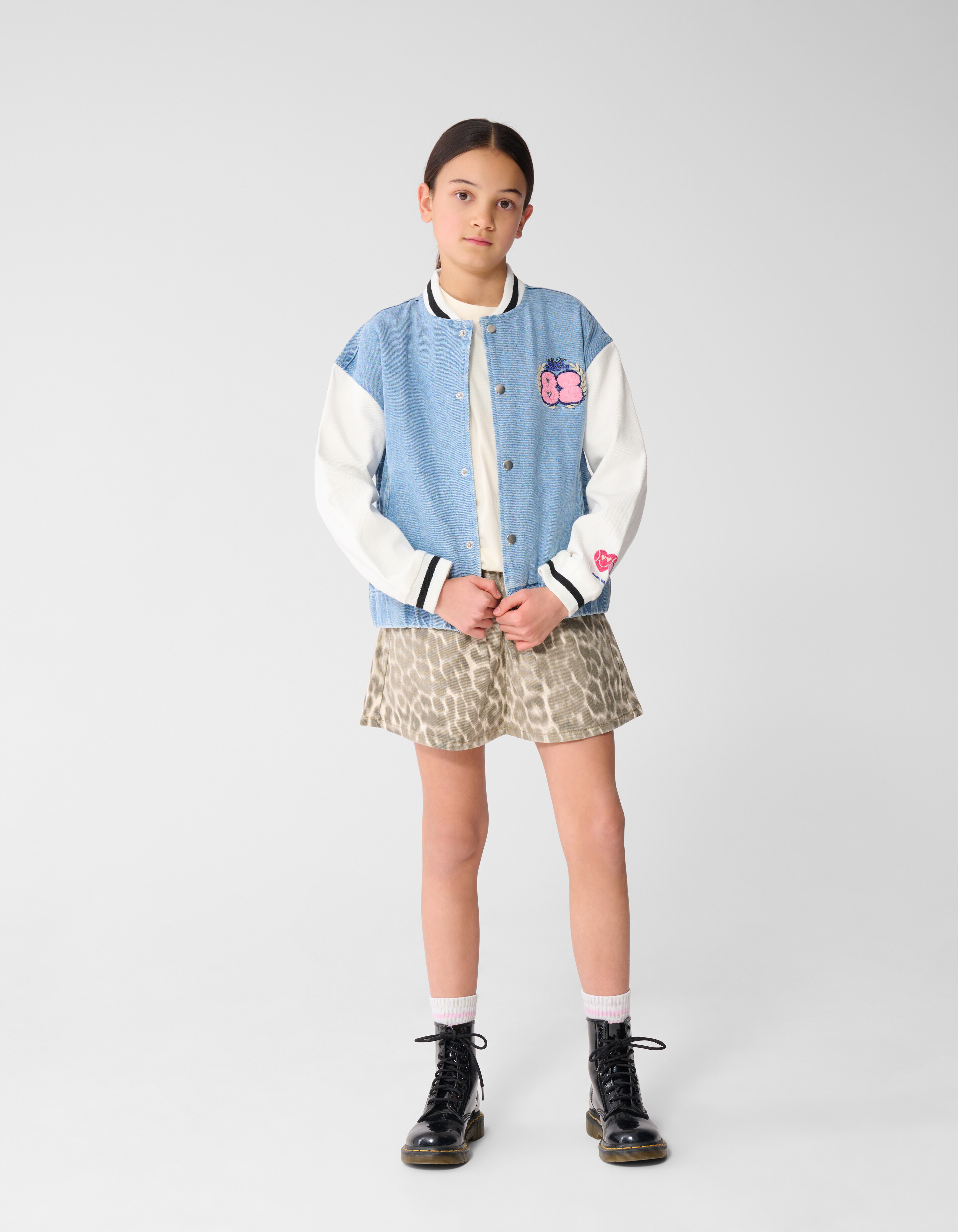 Varsity Denim Bomberjacke Blau SHOEBY GIRLS