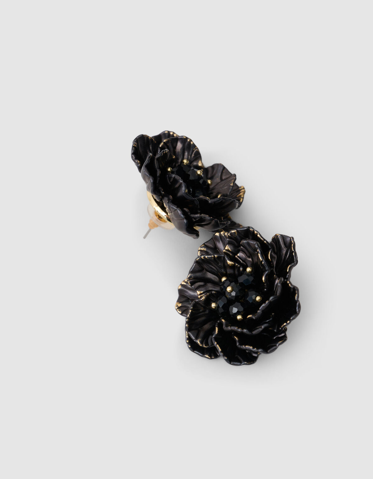 Blumenohrringe Schwarz SHOEBY ACCESSOIRES