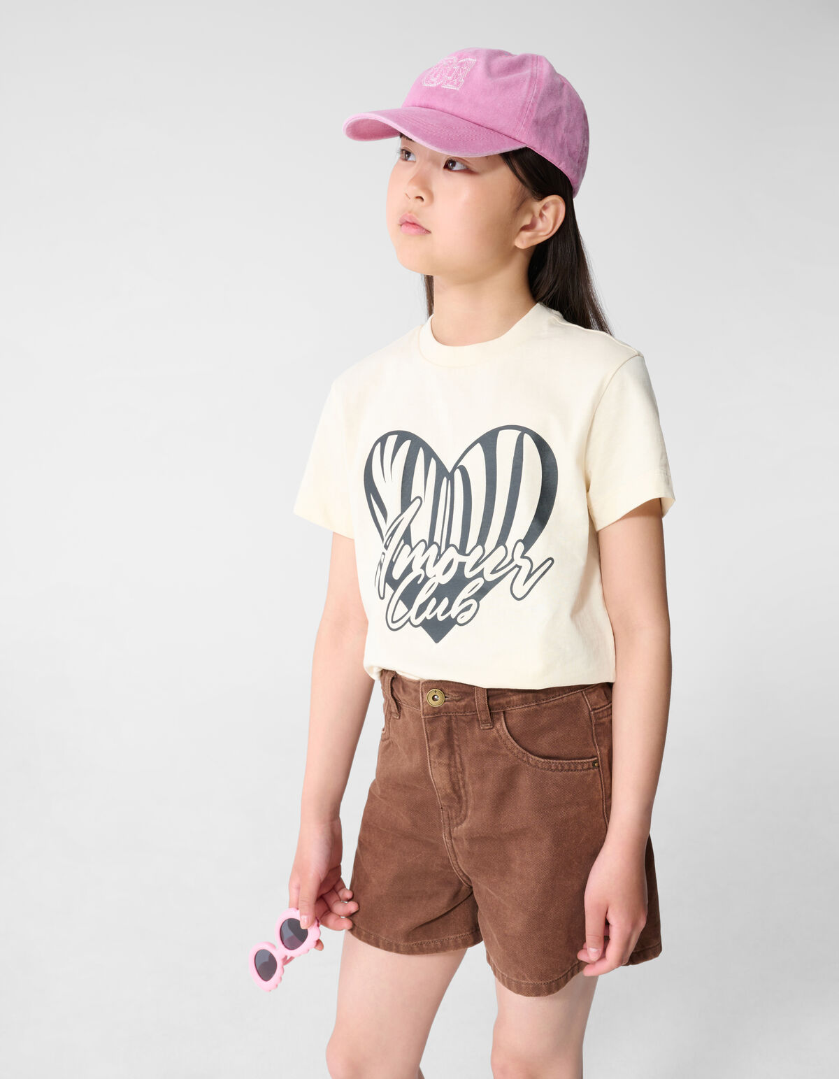Heart Club Artwork T-Shirt in gebrochenem Wei&szlig; SHOEBY GIRLS
