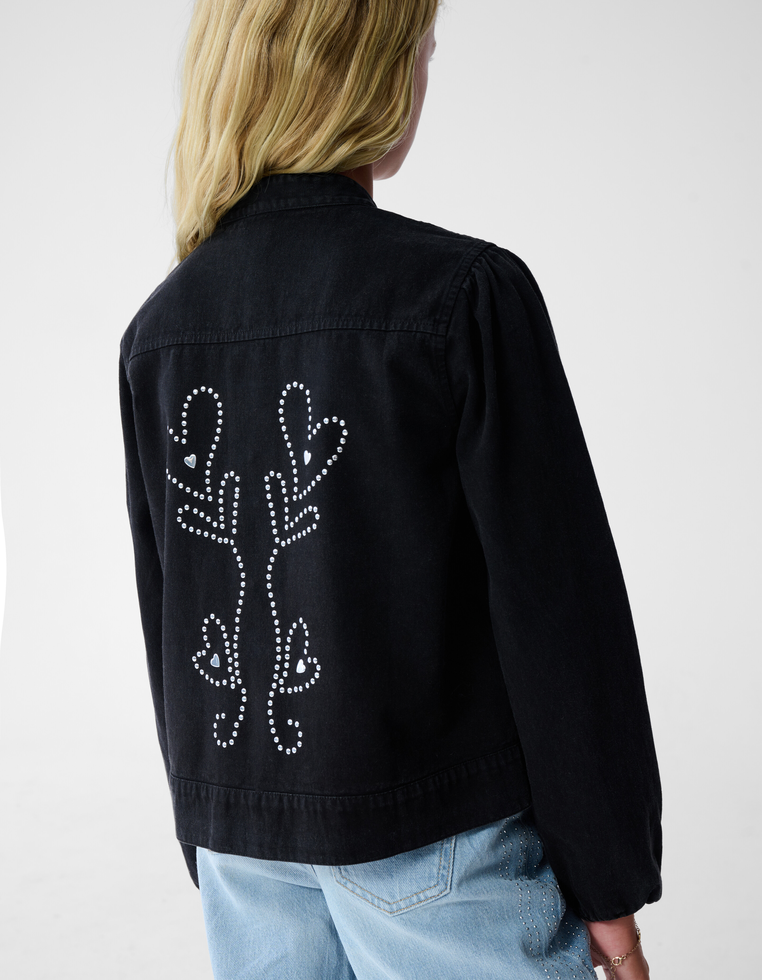 R&uuml;schen-Ohrstecker Jack Dunkelgrau SHOEBY GIRLS