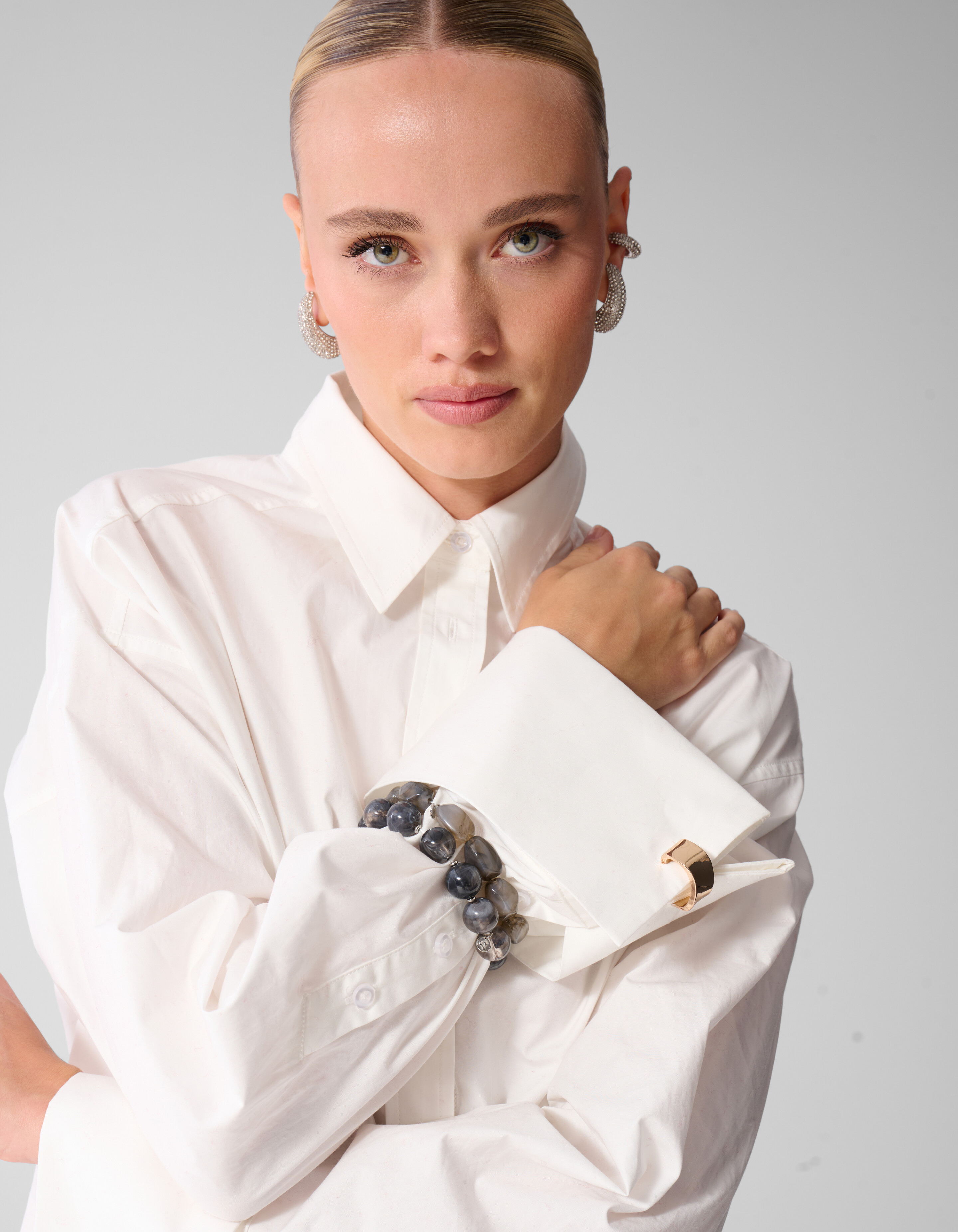 Perlenarmband grau SHOEBY ACCESSOIRES