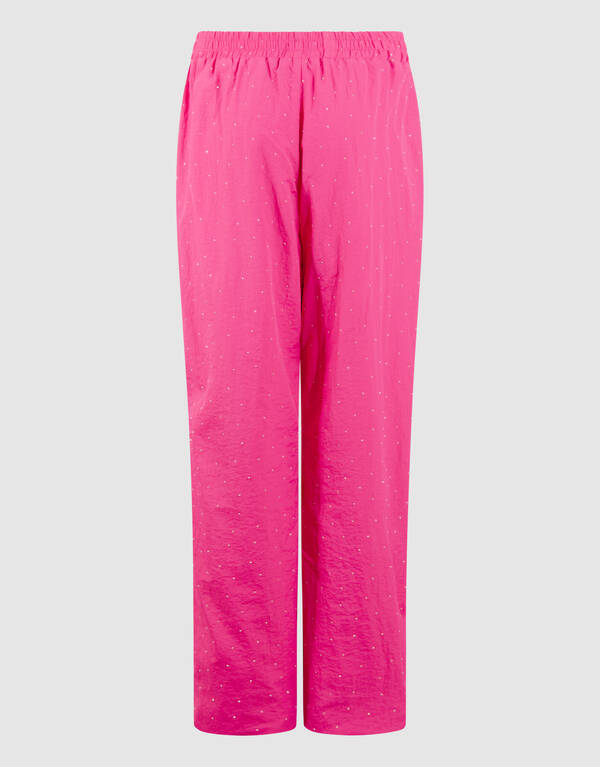 Strass Sporty Wide Leg Fit Hose Rosa SHOEBY GIRLS