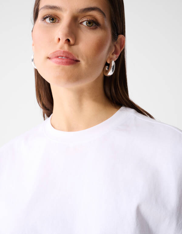 Big Sleeve T-Shirt Wei&szlig; von Monica SHOEBY WOMEN
