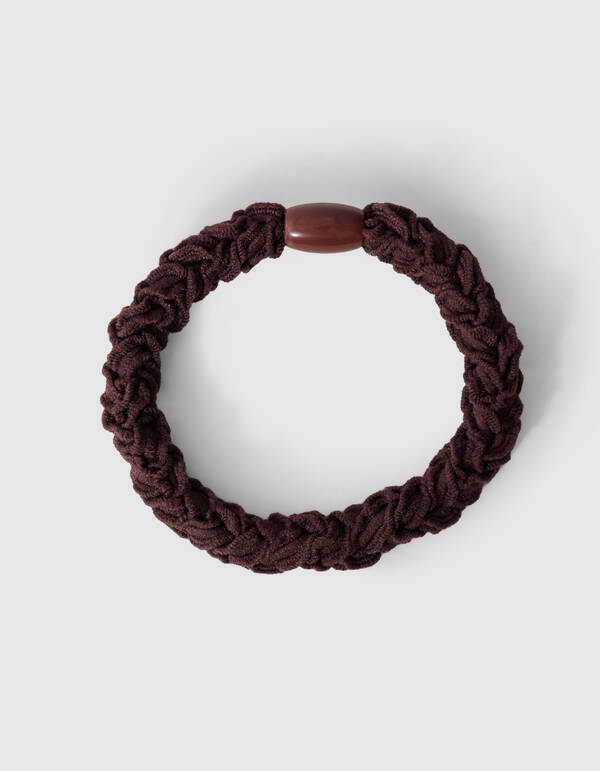 Geflochtenes Haargummi Dunkelbraun SHOEBY ACCESSOIRES