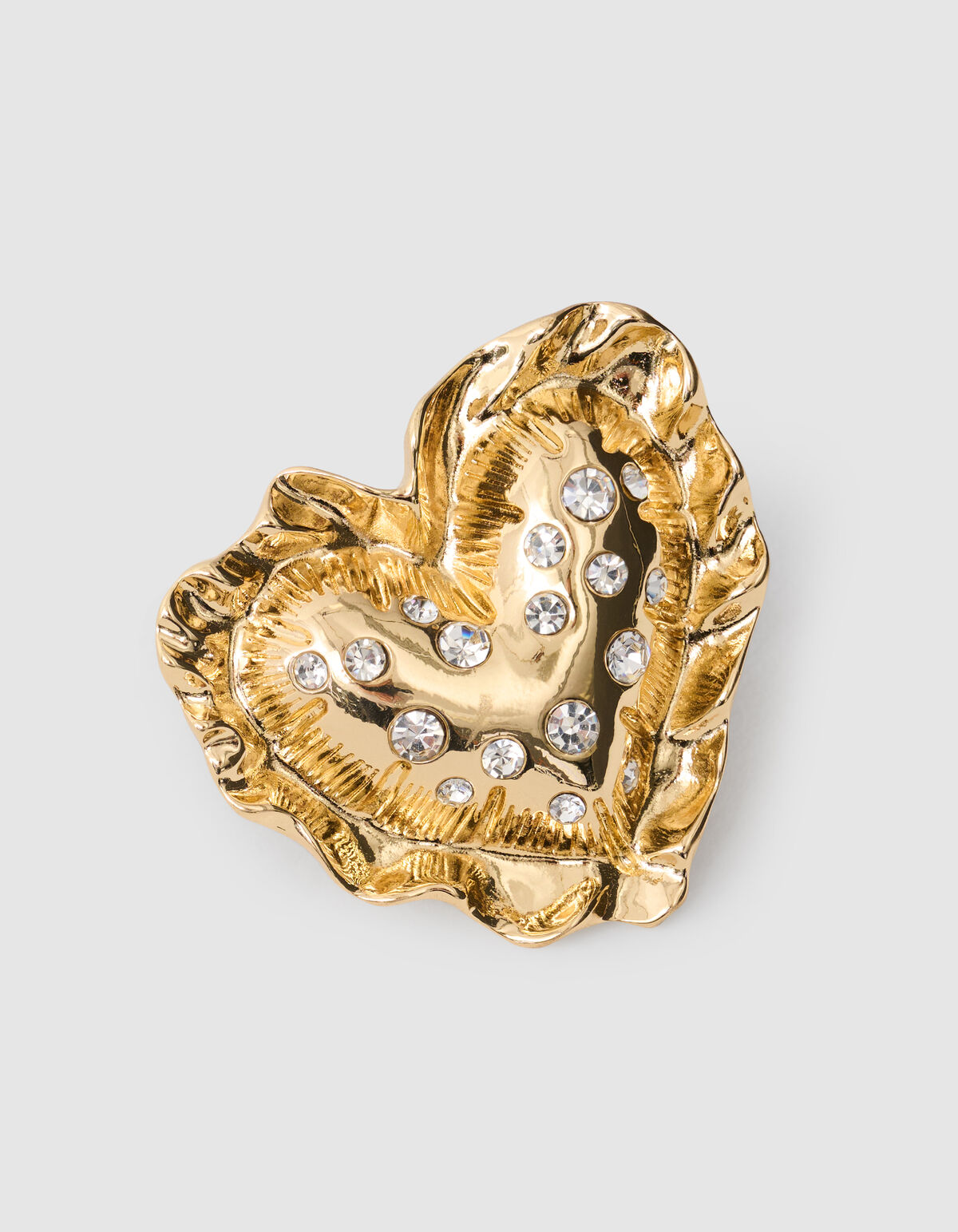 Puffed Heart Ring Goud SHOEBY ACCESSOIRES