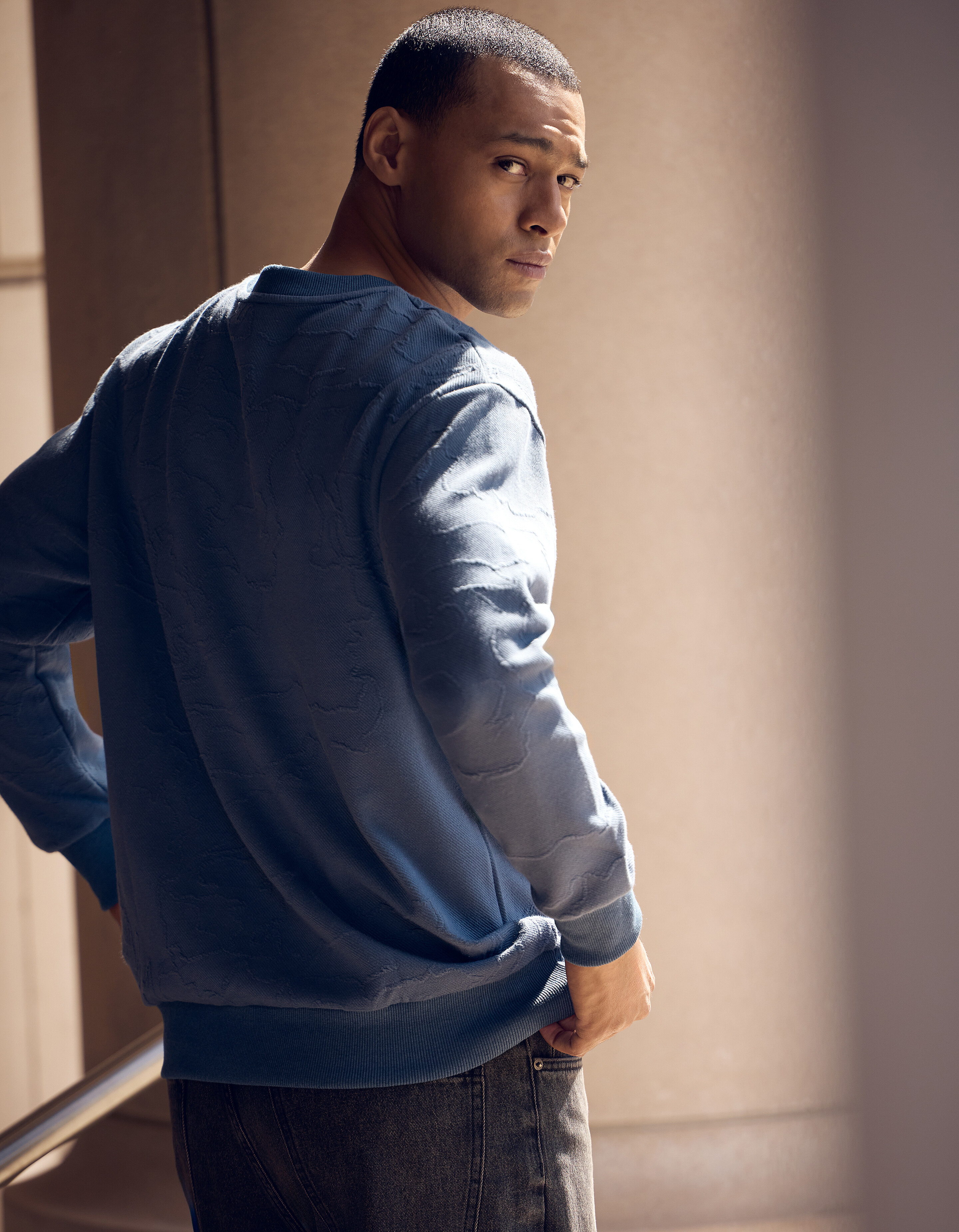 Strukturpullover Blau SHOEBY MEN