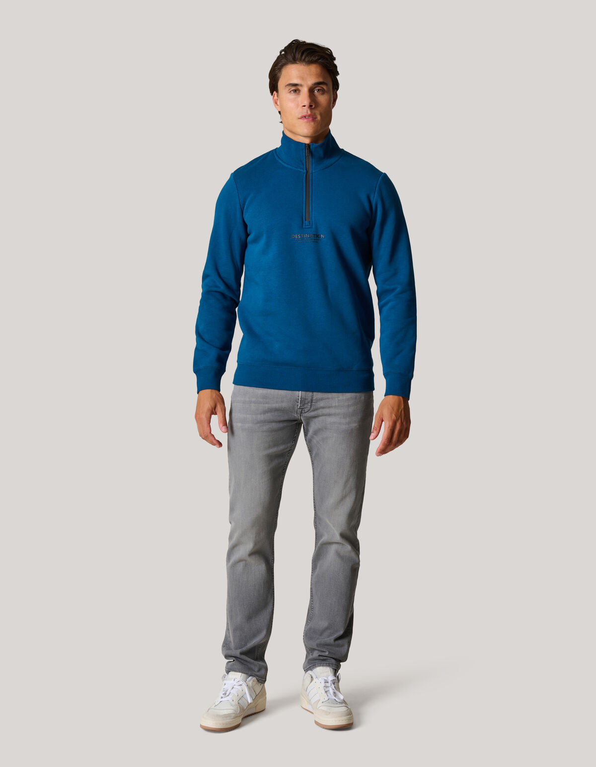 Pullover mit Reißverschluss Dunkelblau SHOEBY MEN