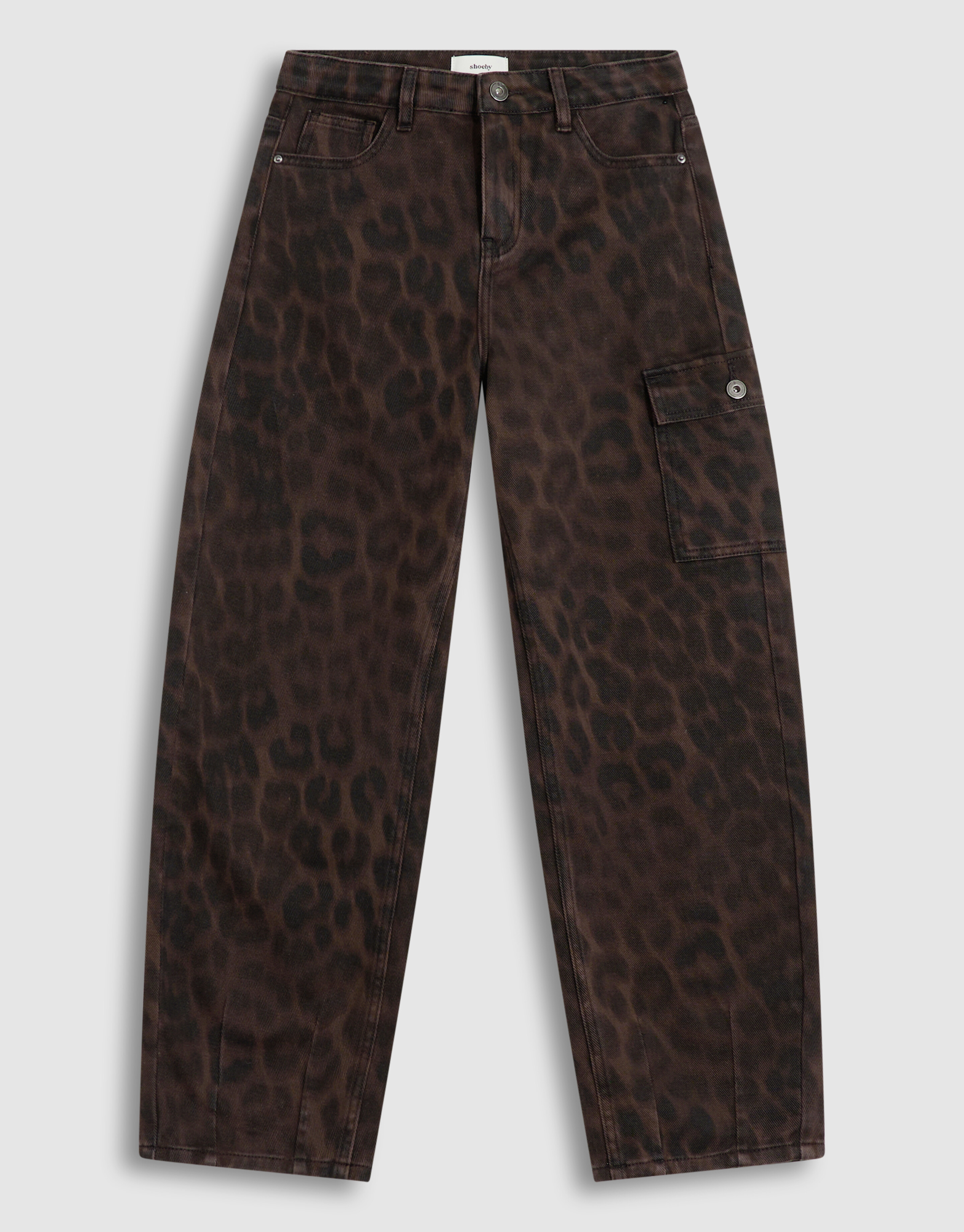 Braune Cargohose Leopardenmuster SHOEBY GIRLS