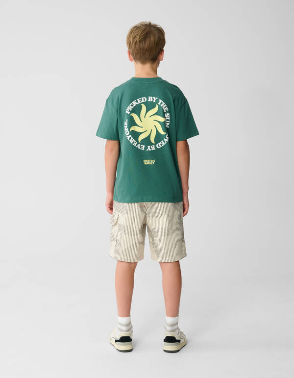 Waffle Stripe Short Off-White SHOEBY BOYS