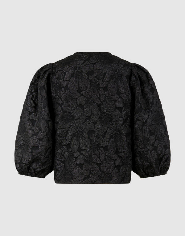 Puff-Jacquard-Bluse Schwarz SHOEBY WOMEN