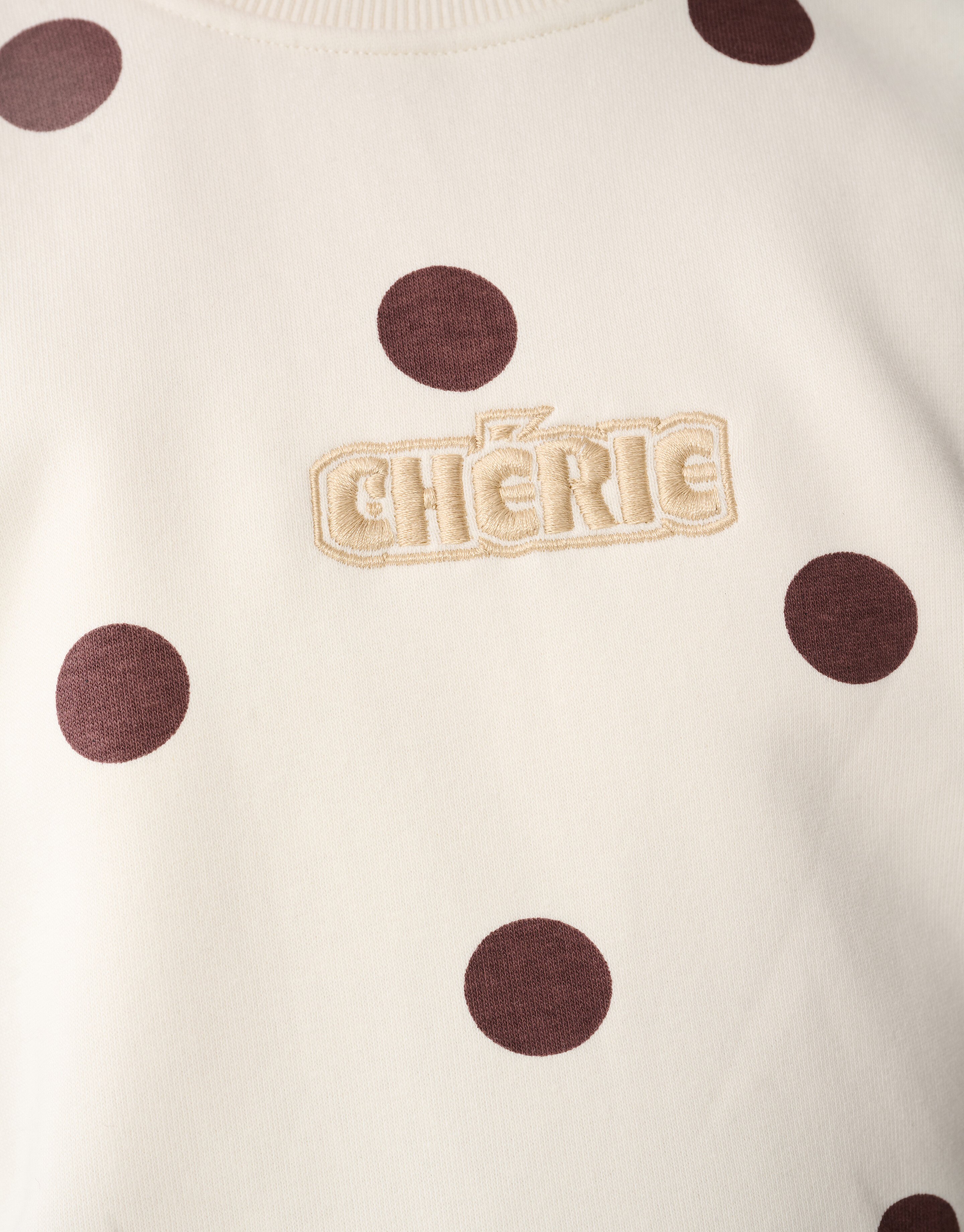 Polkadot-Pullover in gebrochenem Wei&szlig; SHOEBY GIRLS