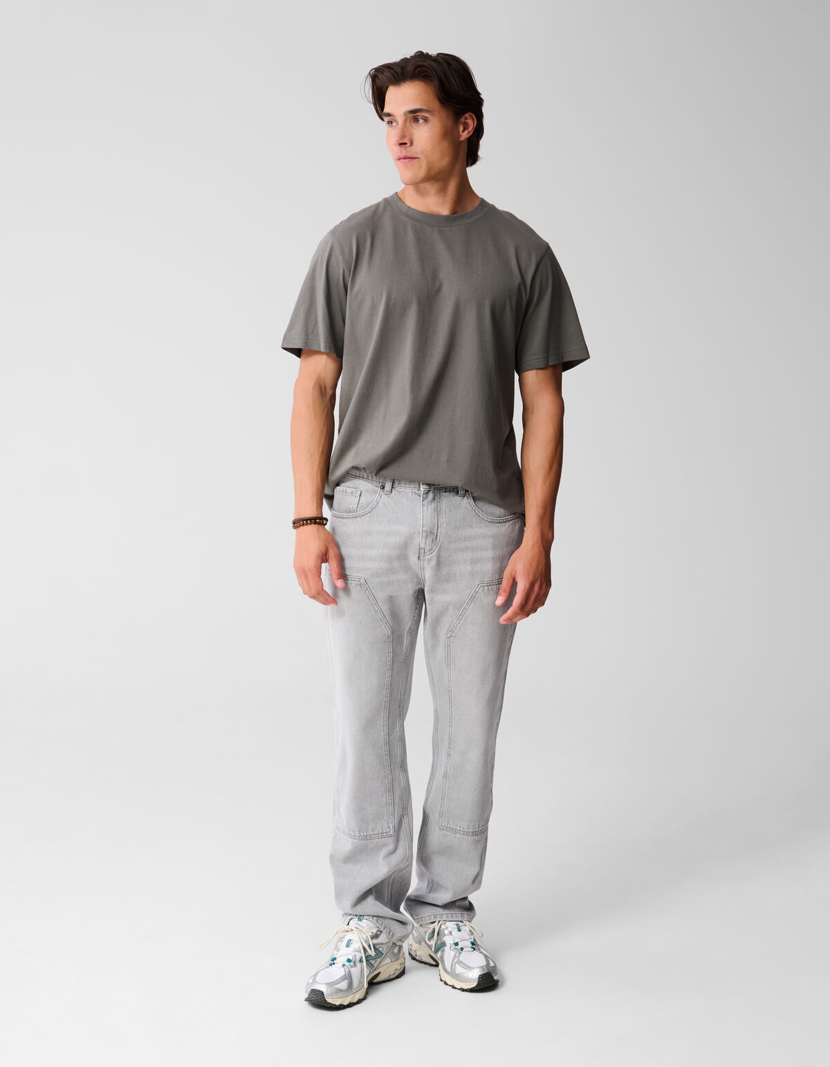Lockere Tapered Fit Jeans Hellgrau SHOEBY MEN