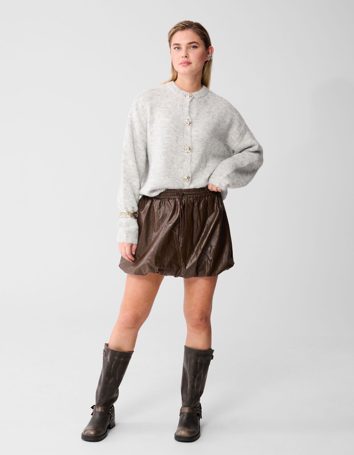 Elegante Knopfweste, hellgrau SHOEBY WOMEN