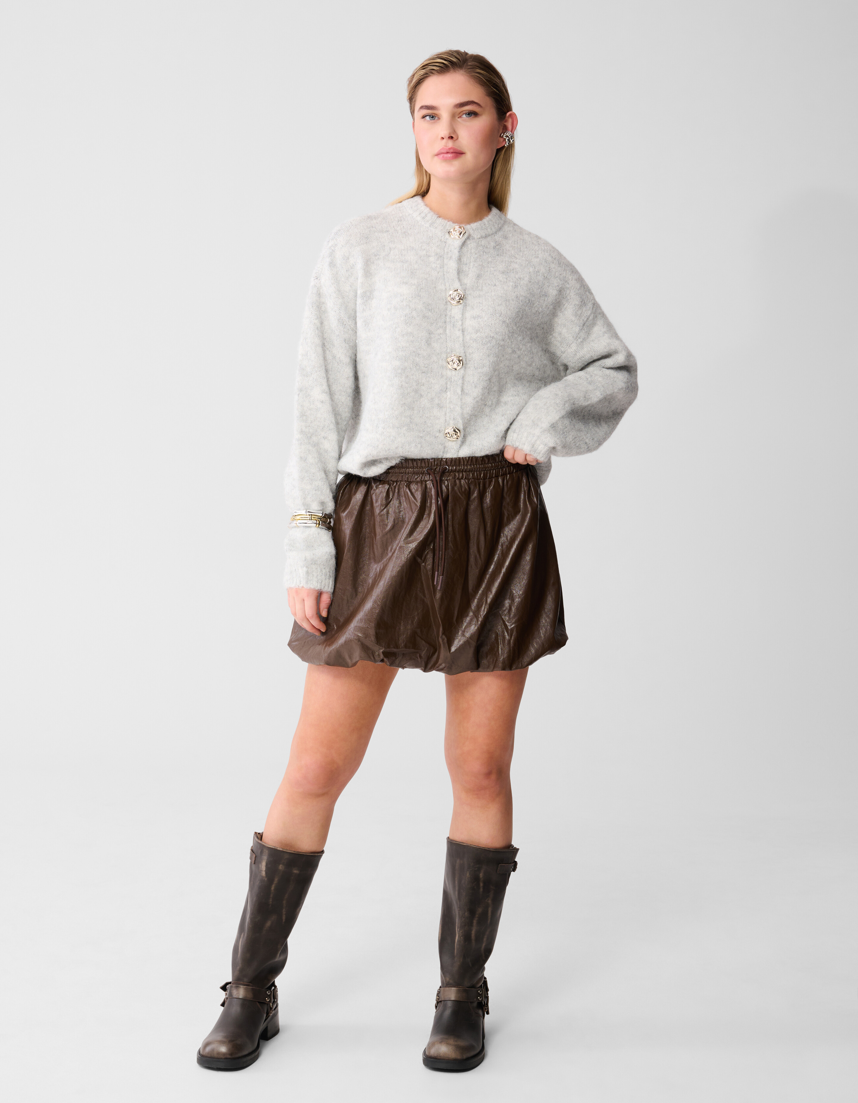 Elegante Knopfweste, hellgrau SHOEBY WOMEN