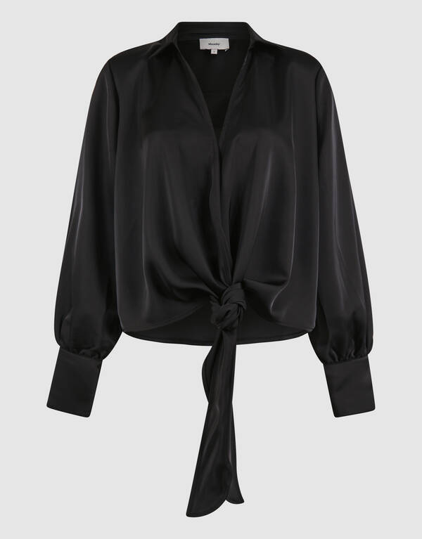 Knotenbluse Schwarz von Mieke SHOEBY WOMEN