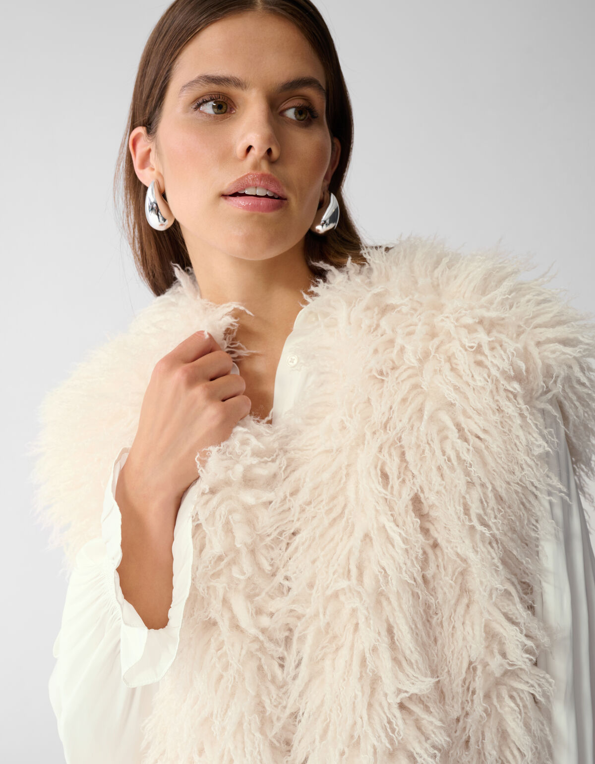 Oversized Teddy-Weste Gebrochen Weiß von Mieke SHOEBY WOMEN
