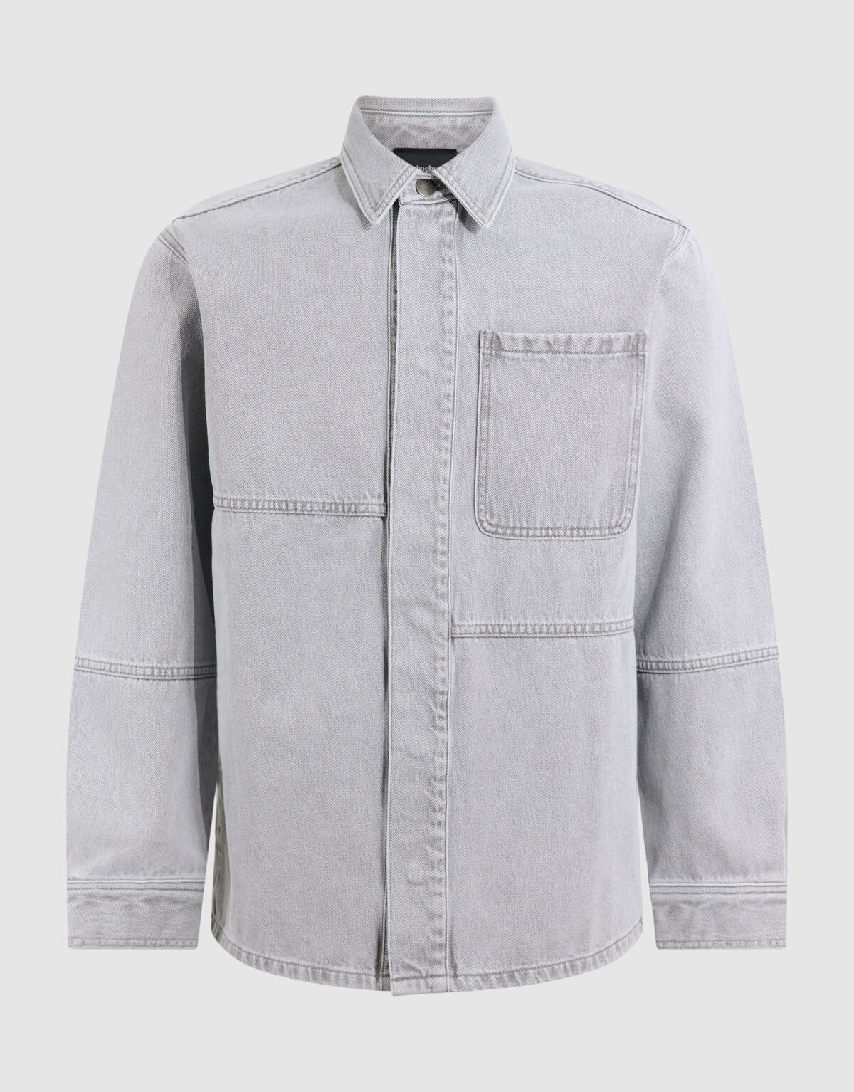 Patched Denim Überhemd Grau SHOEBY MEN