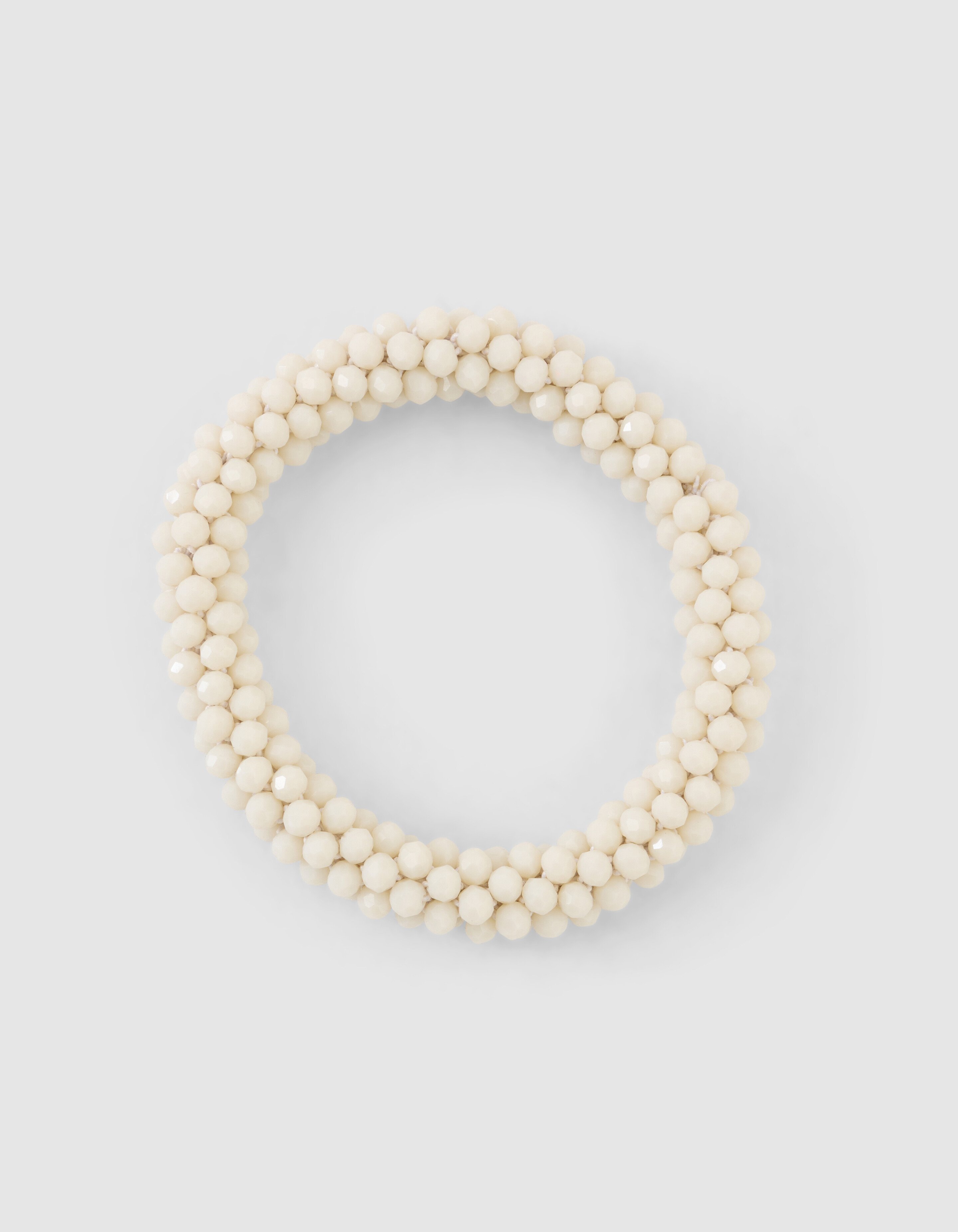 Perlenbesetztes Haargummi, cremefarben SHOEBY ACCESSOIRES