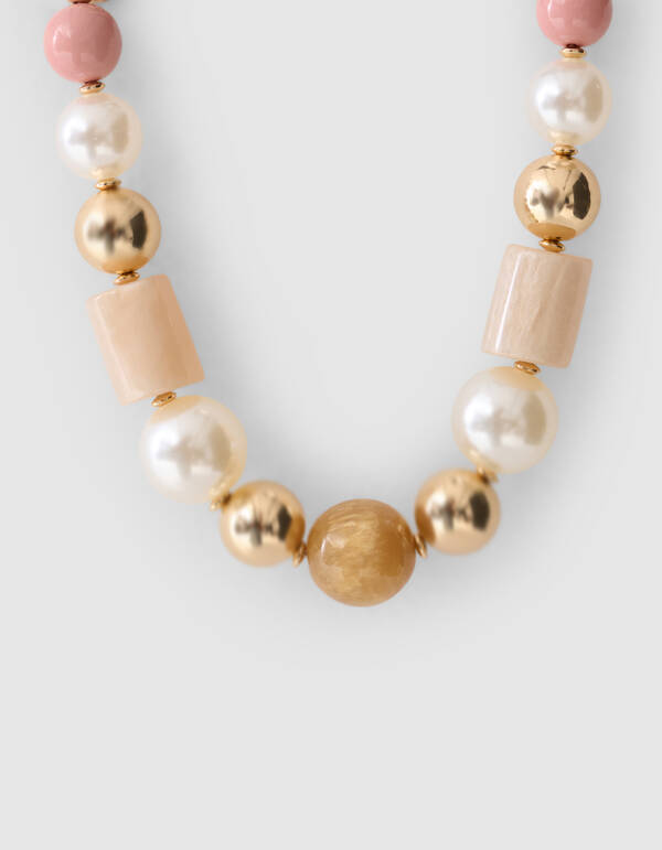 Bunte Steinkette Gold SHOEBY ACCESSOIRES