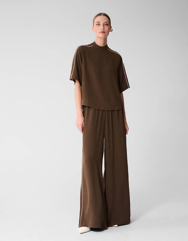 Twist Wide Leg Fit Hose Braun SHOEBY WOMEN