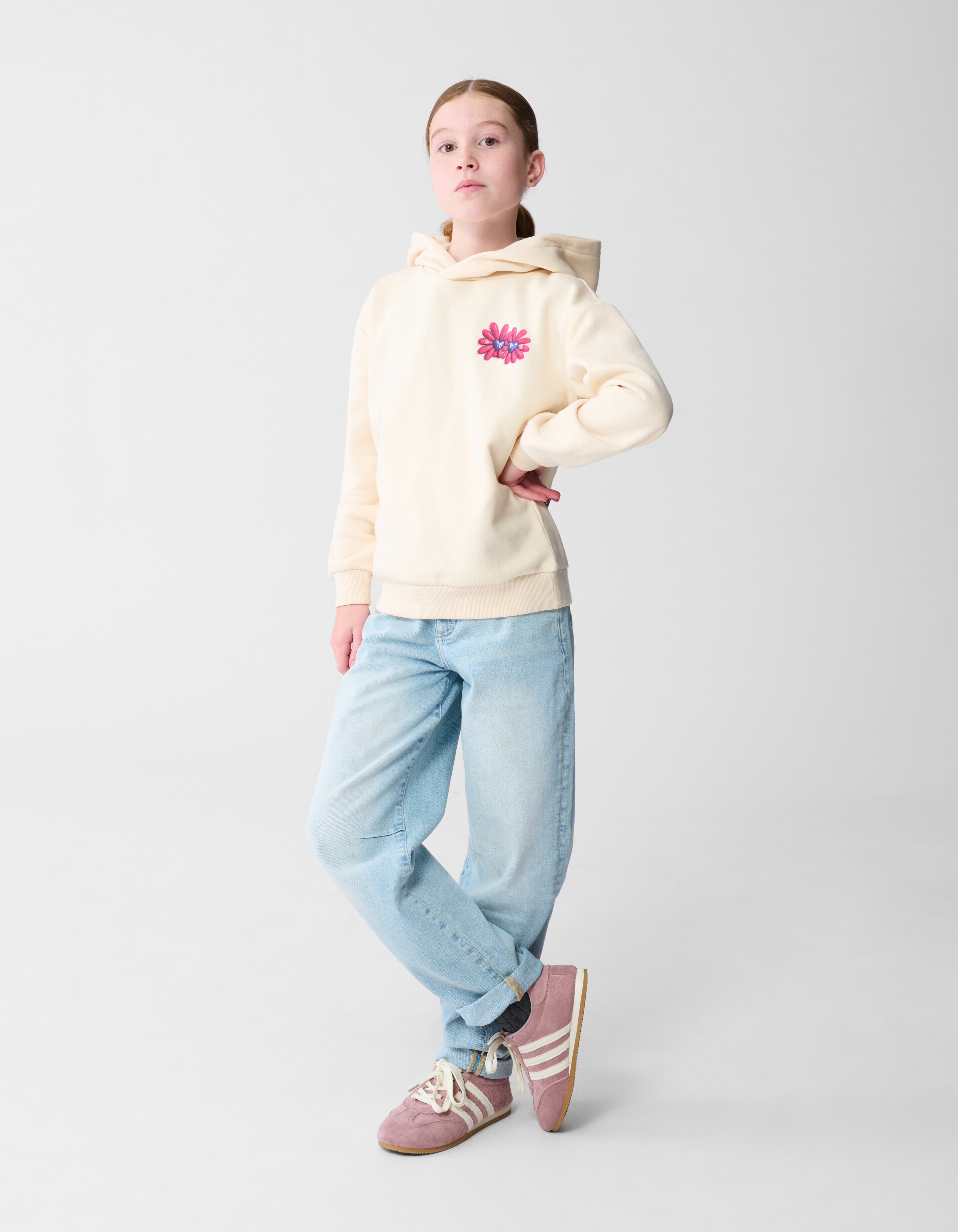 Hoodie mit Blumenmuster, Off-White SHOEBY GIRLS