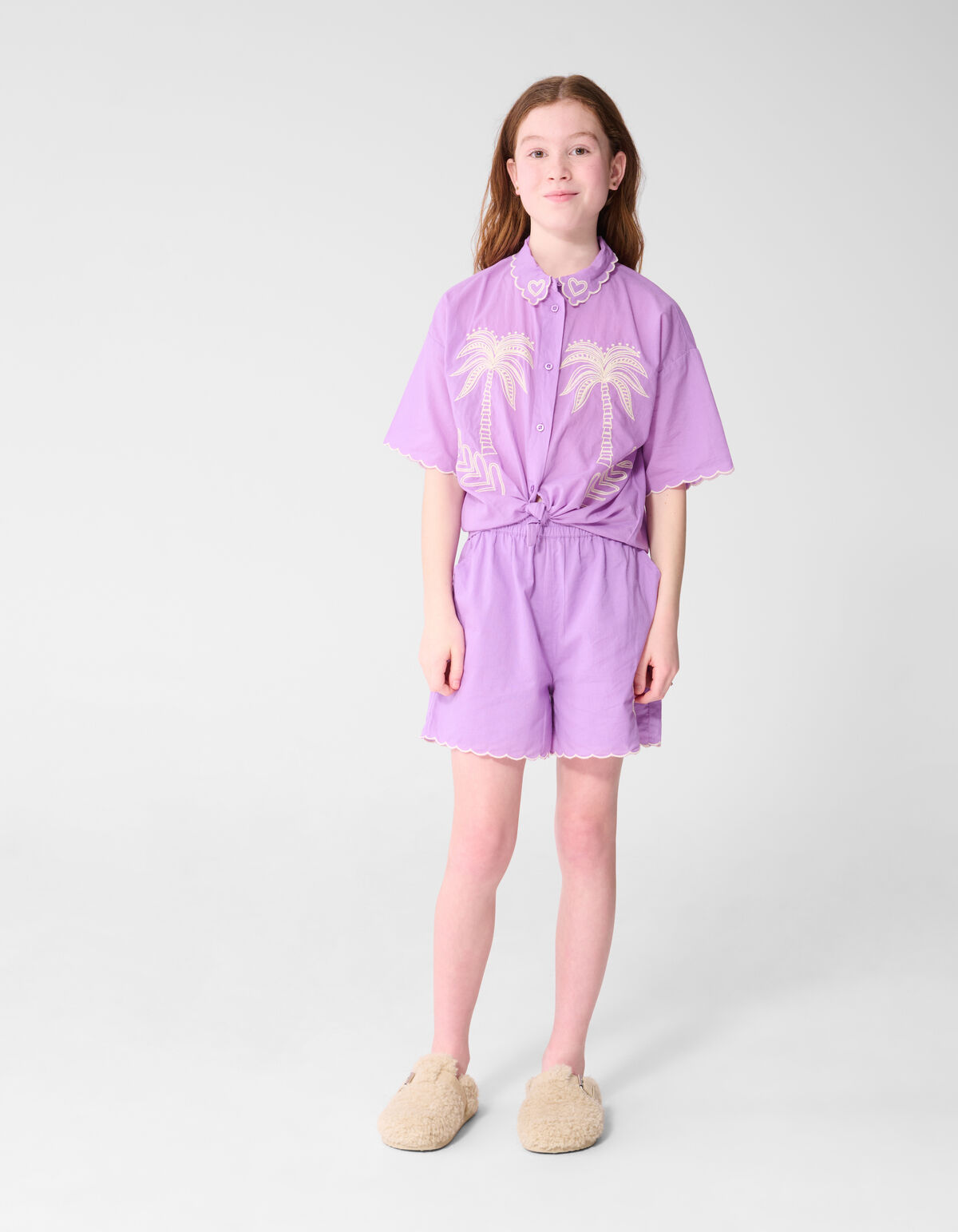 Herz Stickerei Kurz Lila SHOEBY GIRLS