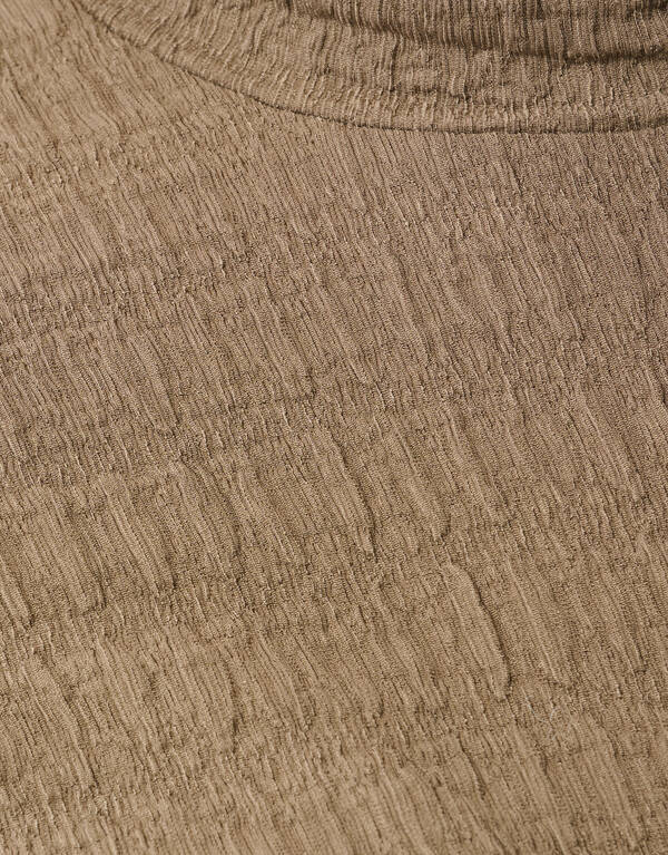 Struktur Langarmshirt Top Khaki SHOEBY WOMEN